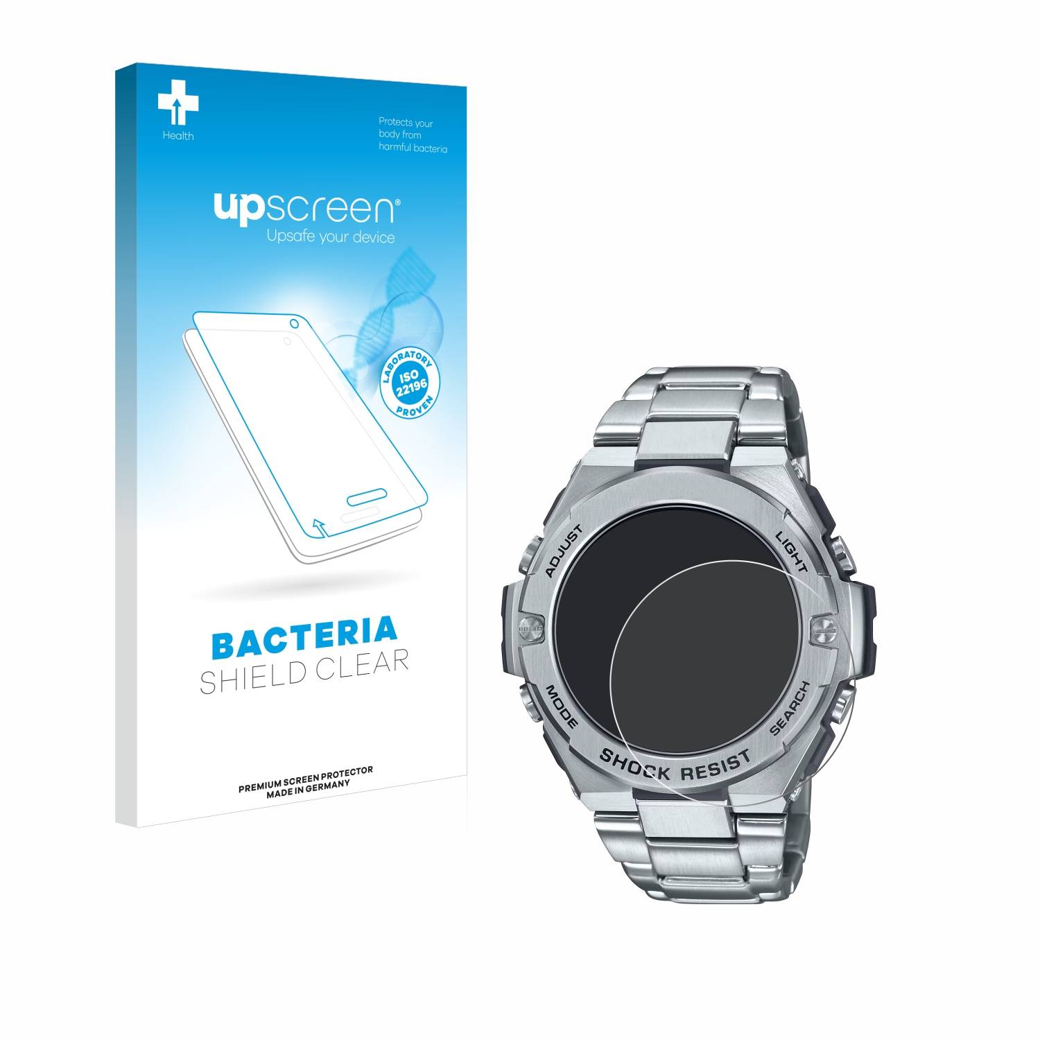 upscreen Bacteria Shield Schutzfolie für Casio G-Shock GST-B500D-1A - Antibakteriell