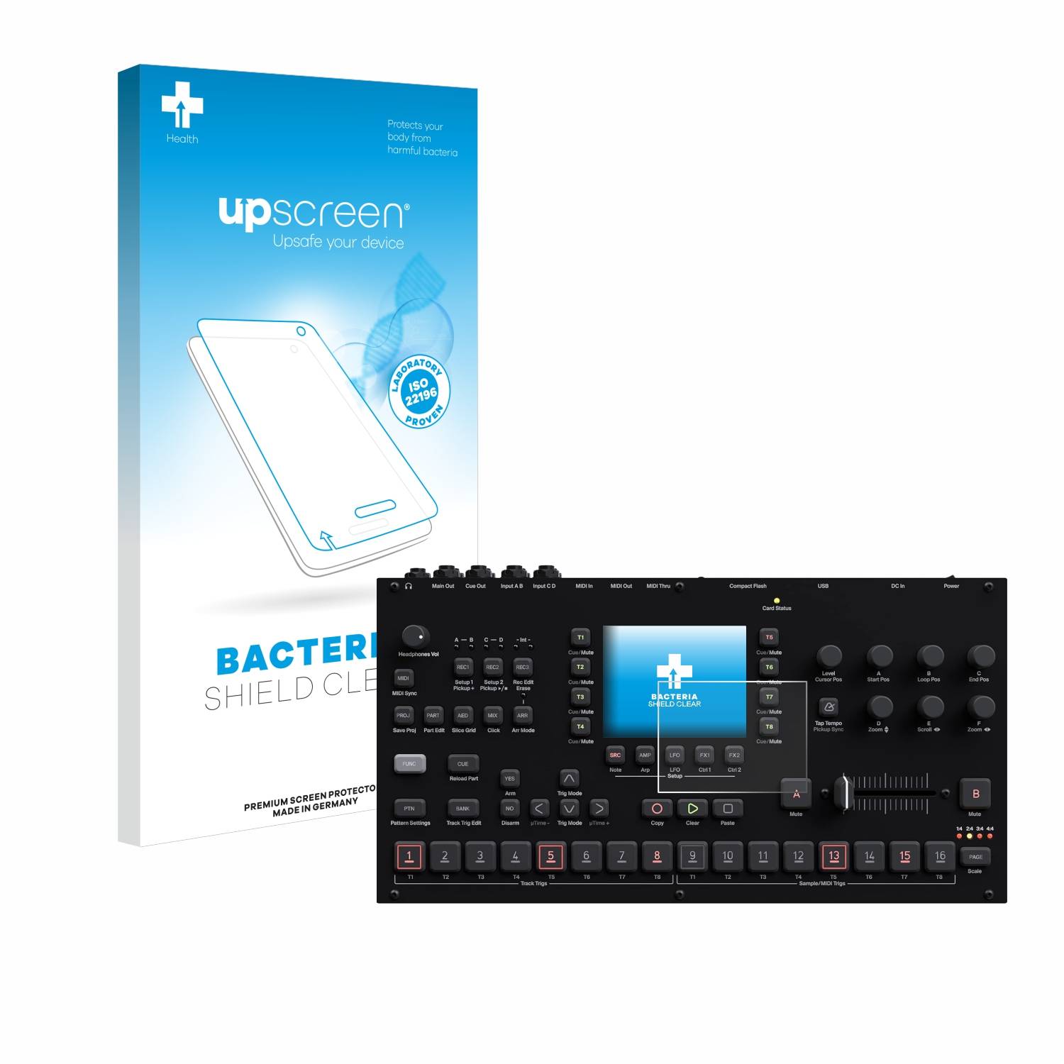 upscreen Schutzfolie für Elektron Octatrack MKII Antibakterielle Folie Klar Anti-Kratzer