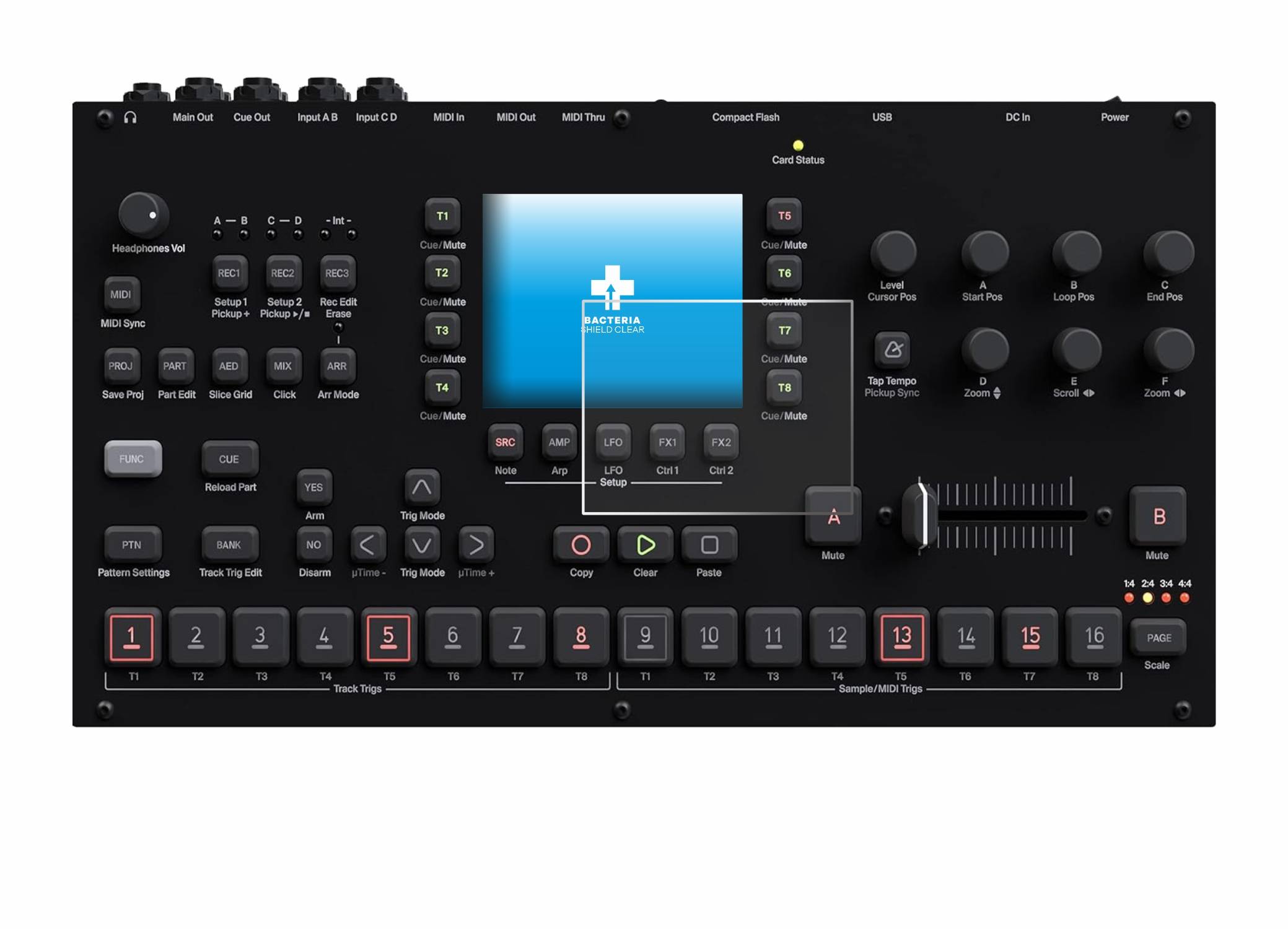 upscreen Schutzfolie für Elektron Octatrack MKII Antibakterielle Folie Klar Anti-Kratzer