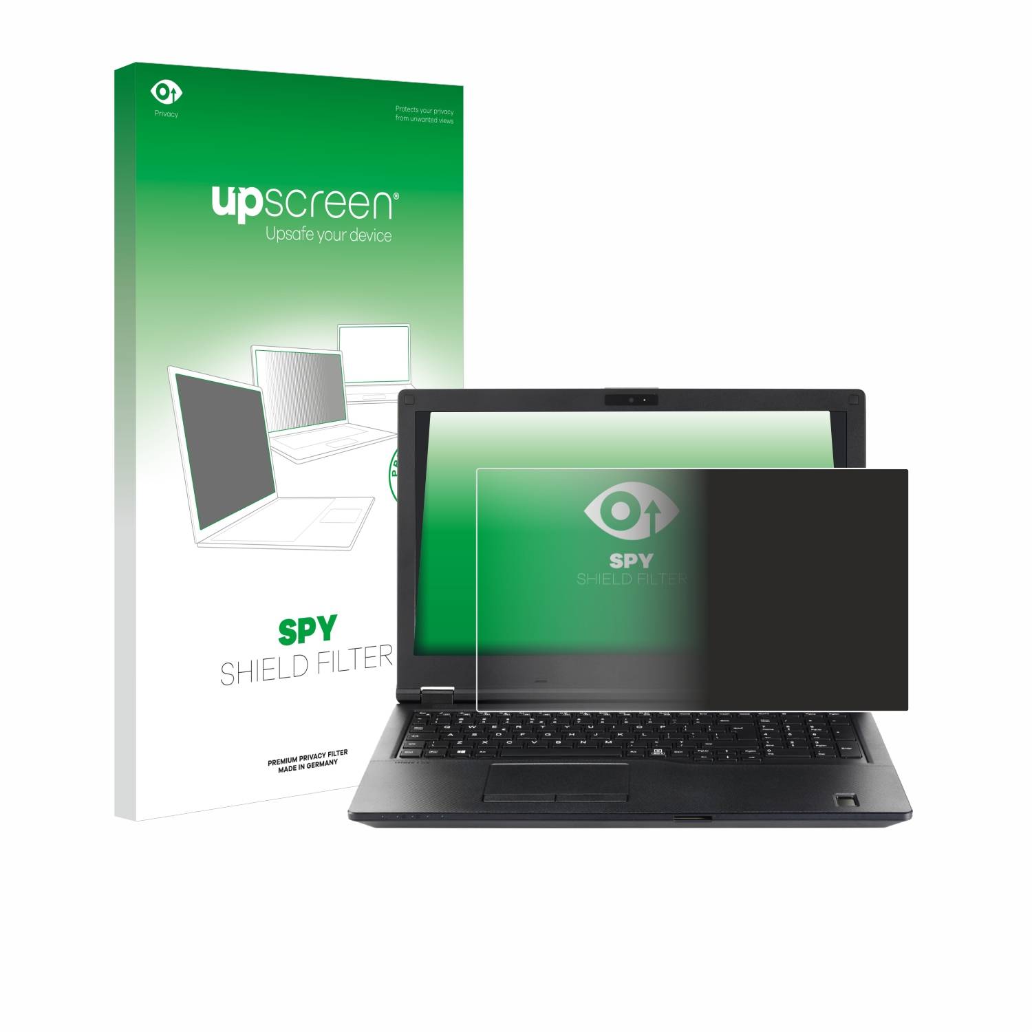 upscreen Blickschutzfilter für Fujitsu Lifebook E5510 Blaulichtfilter Sichtschutz Privacy Anti Spy abnehmbar