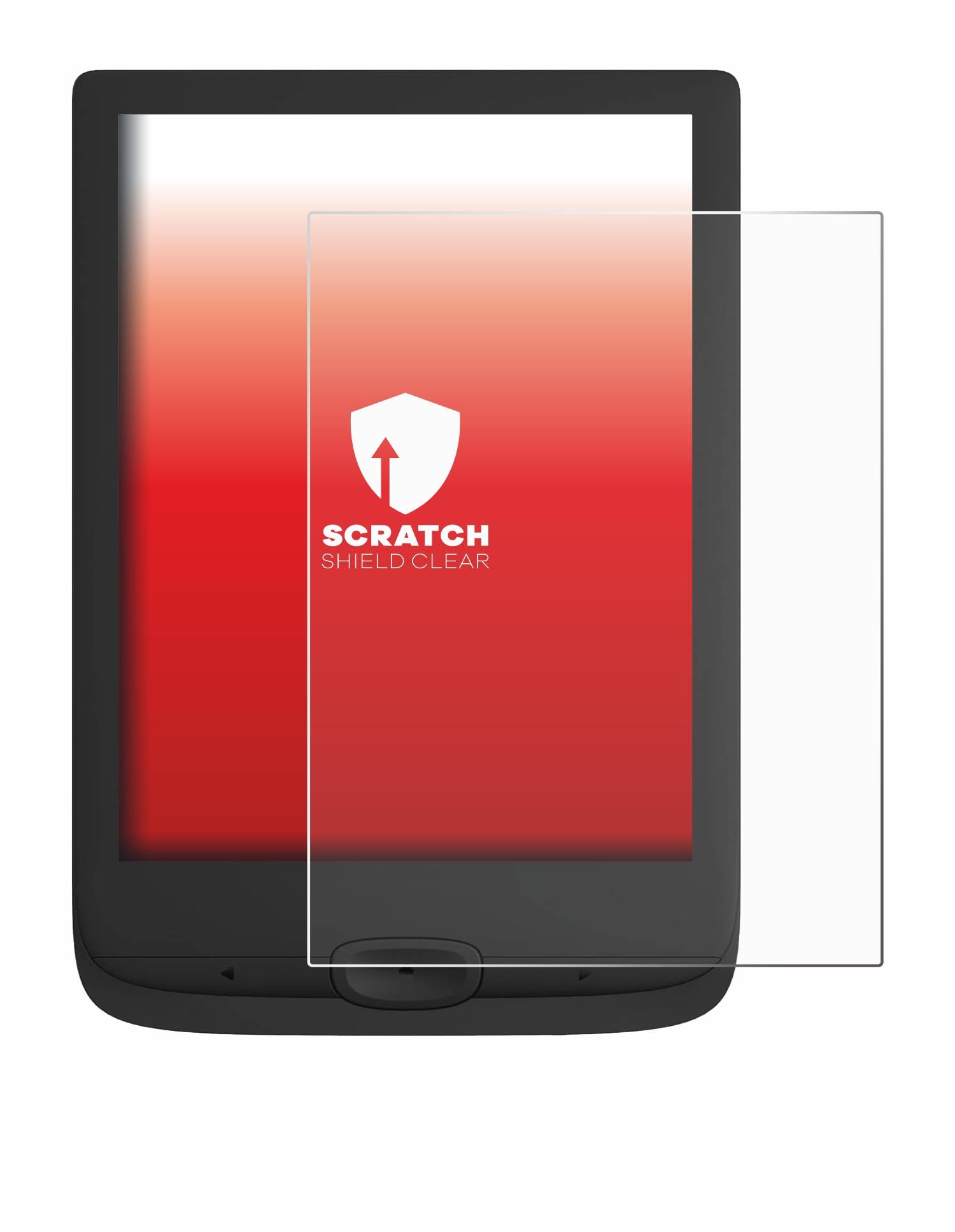 upscreen Scratch Shield Schutzfolie für PocketBook Basic Lux 4