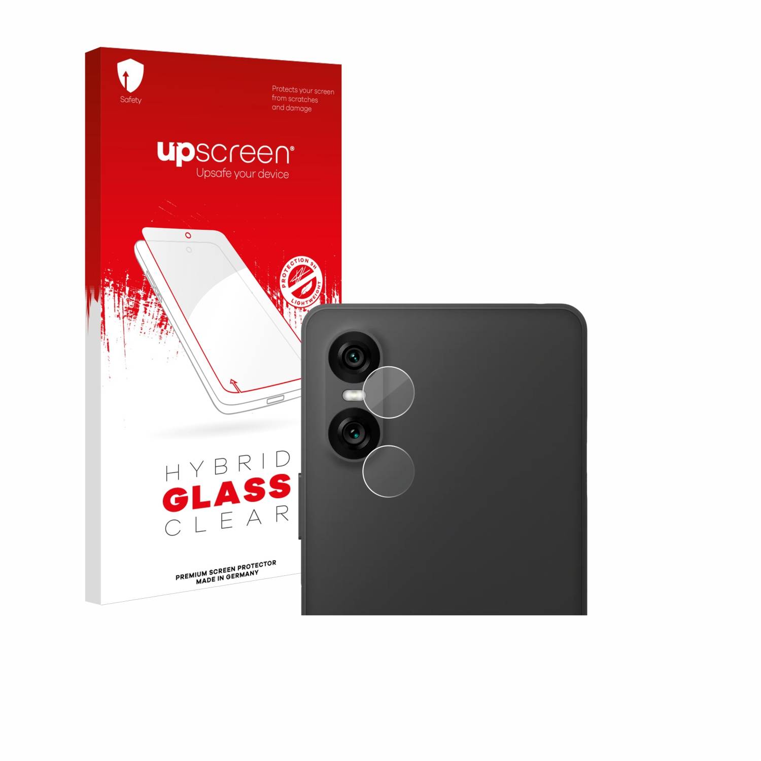 upscreen Hybrid Glas Panzer-Folie für Sony Xperia 10 VI (NUR Kameraschutz)
