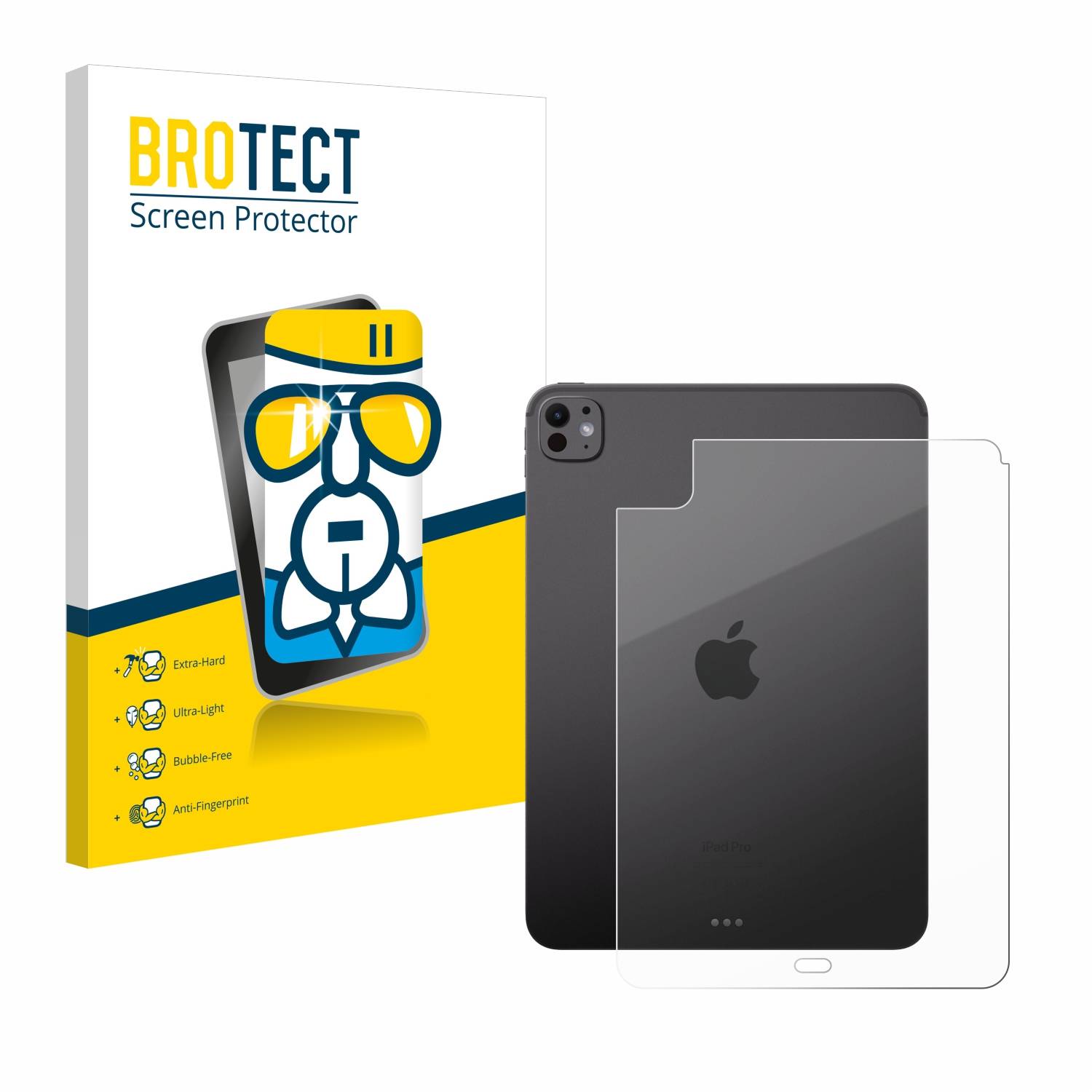 BROTECT AirGlass Glas Schutz-Folie für Apple iPad Pro 11 WiFi 2024 (Rückseite) - Schutzglas