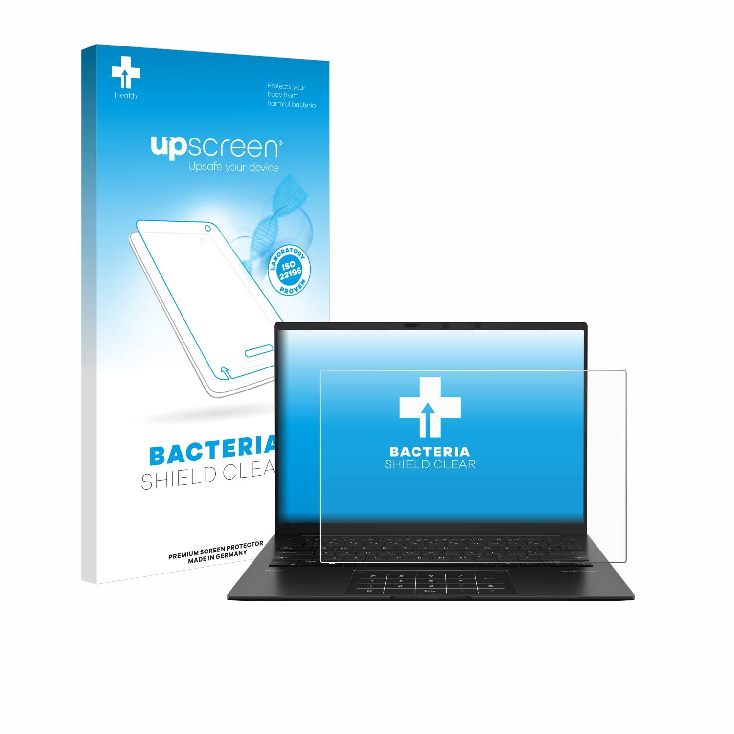 upscreen Bacteria Shield Schutzfolie für ASUS ZenBook 14 OLED UM3406 - Antibakteriell
