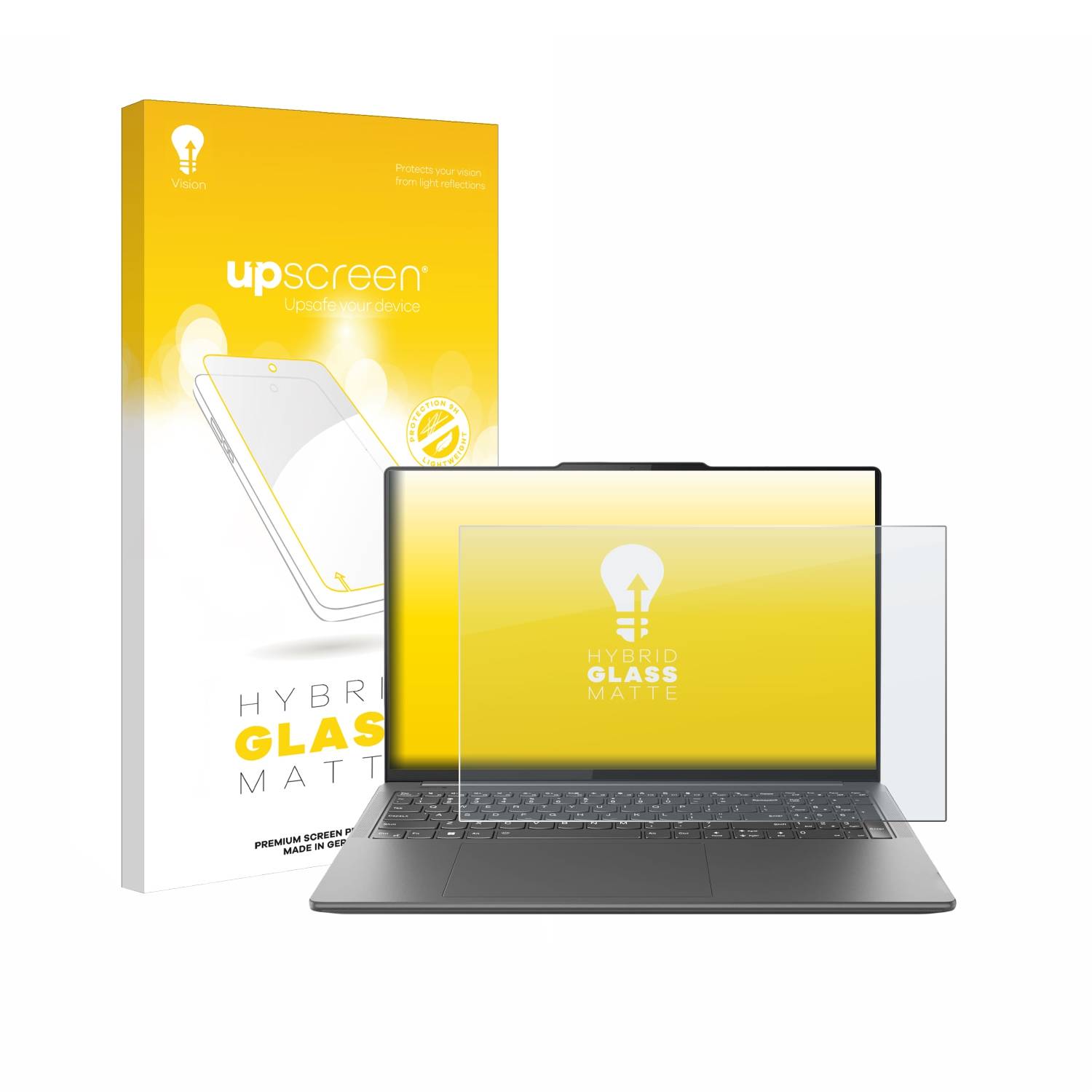 upscreen Hybrid Glas Matt Panzer-Folie für Lenovo Yoga Pro 9i Gen 9 16 Non-Touch