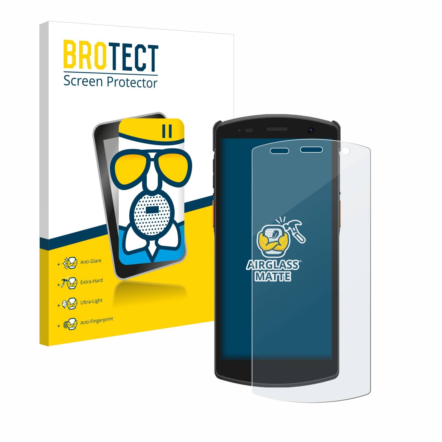 BROTECT AirGlass Matt Glas Schutz Folie für Urovo CT58