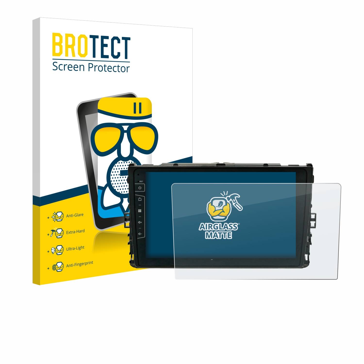 BROTECT AirGlass Flexible Schutz Glas Folie für Dynavin D9-T6 Matt Entspiegelt
