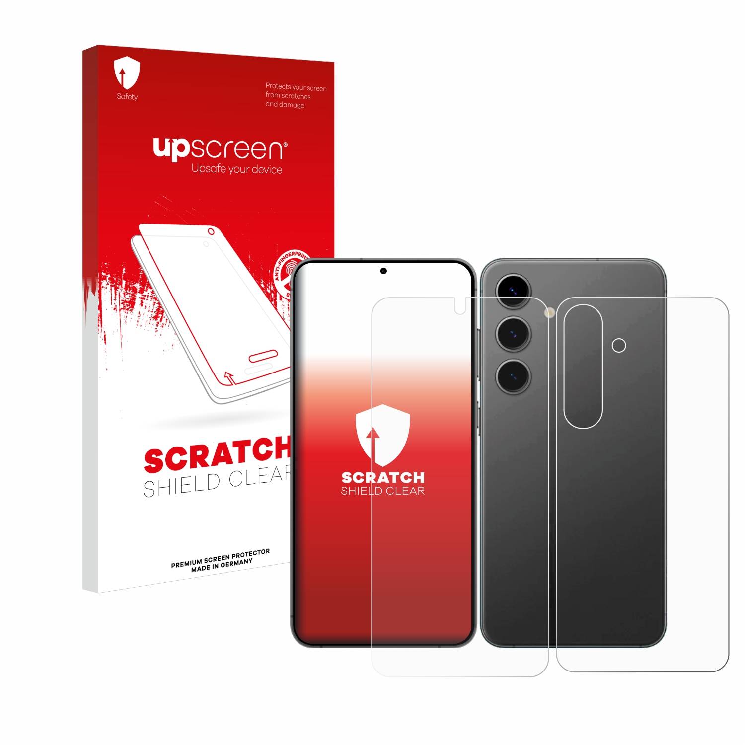 upscreen Scratch Shield Schutzfolie für Samsung Galaxy S24 Enterprise Edition (Display+Rückseite)