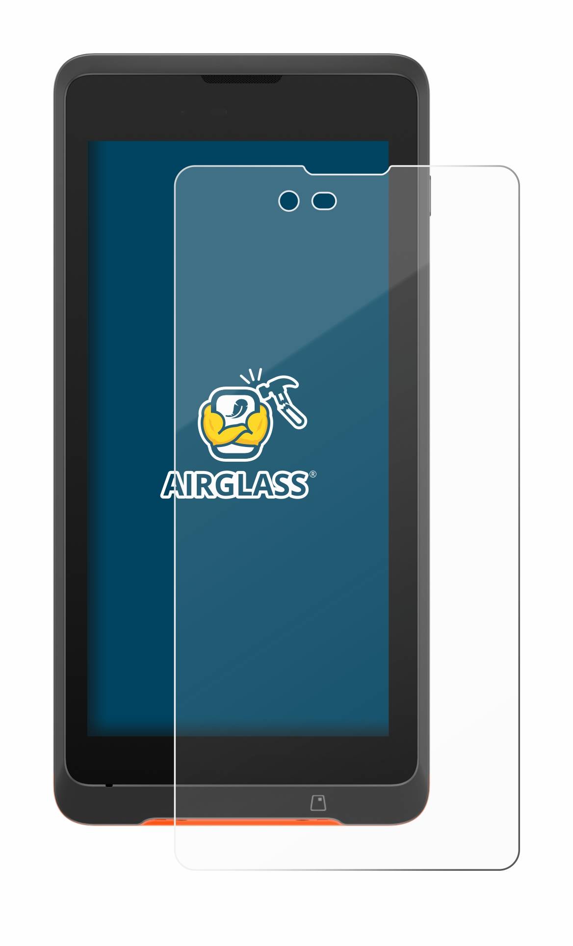 BROTECT AirGlass Flexible Schutz Glas Folie für Sunmi P2 Lite SE Klar Transparent