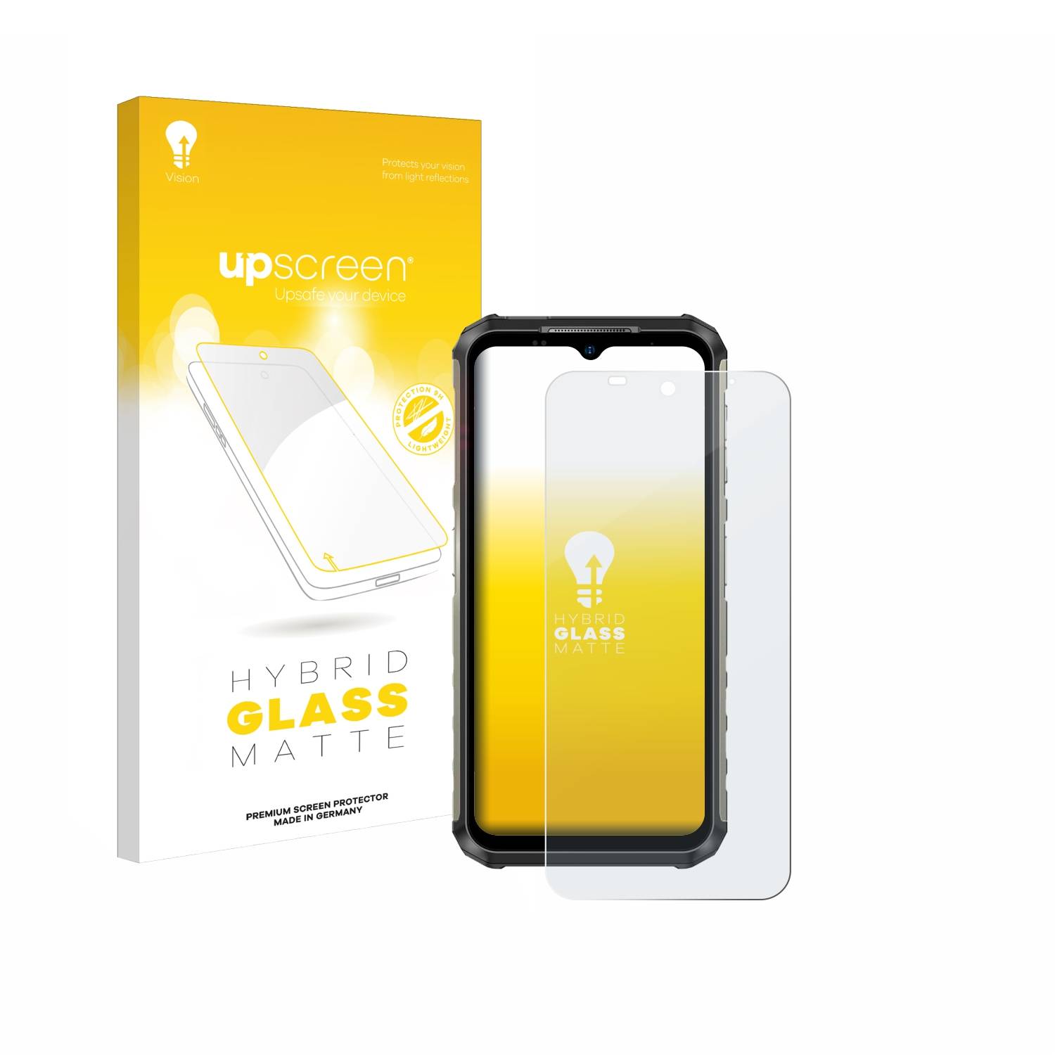 upscreen Hybrid Glas Matt Schutz-Folie für Ulefone Armor 22
