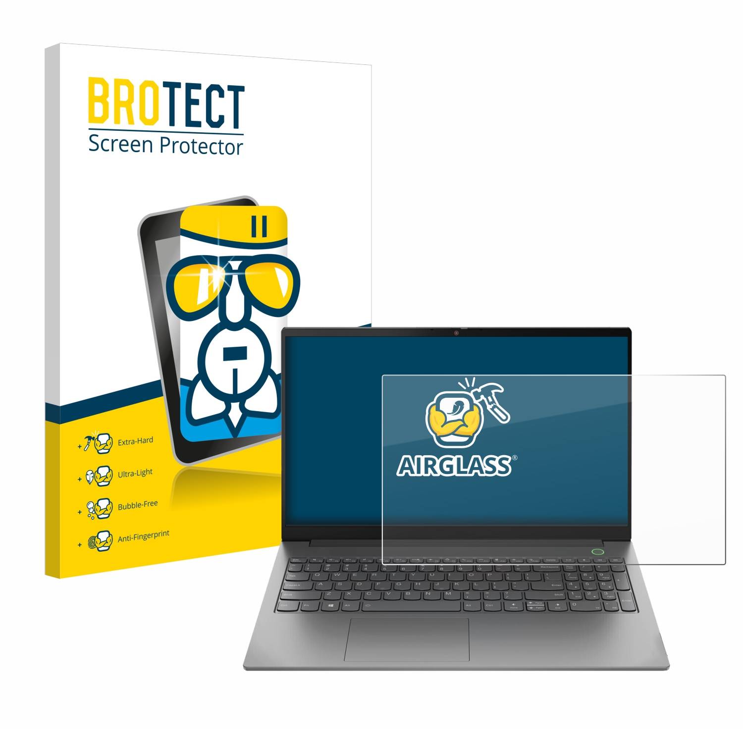BROTECT AirGlass Glas Schutz-Folie für Lenovo ThinkBook 15 Gen 4 - Schutzglas