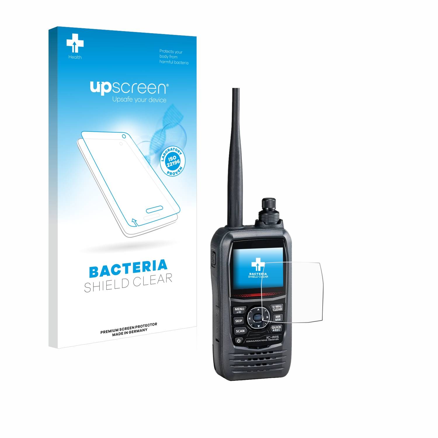 upscreen Schutzfolie für Icom IC-R15 Antibakterielle Folie Klar Anti-Kratzer