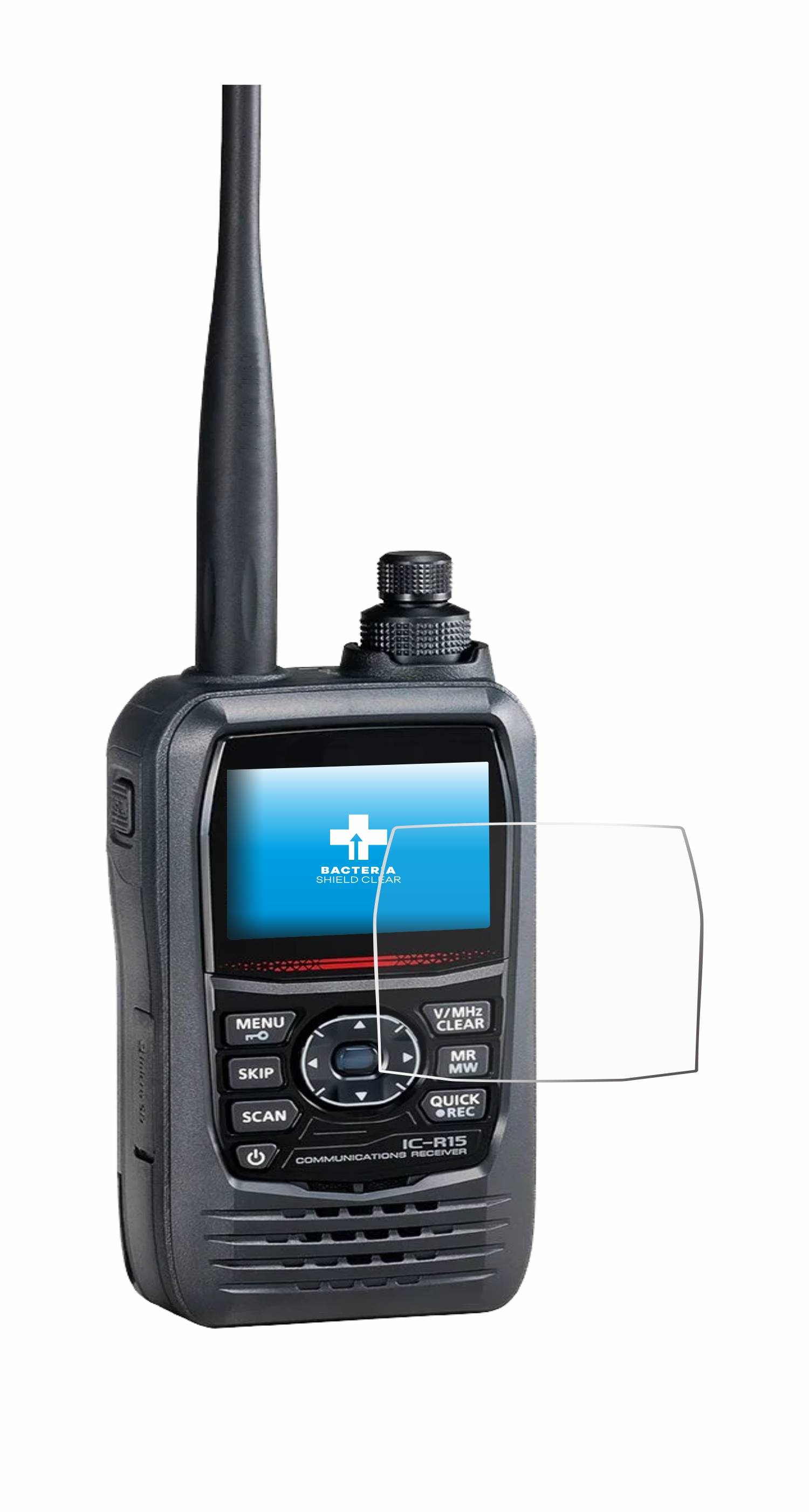 upscreen Schutzfolie für Icom IC-R15 Antibakterielle Folie Klar Anti-Kratzer