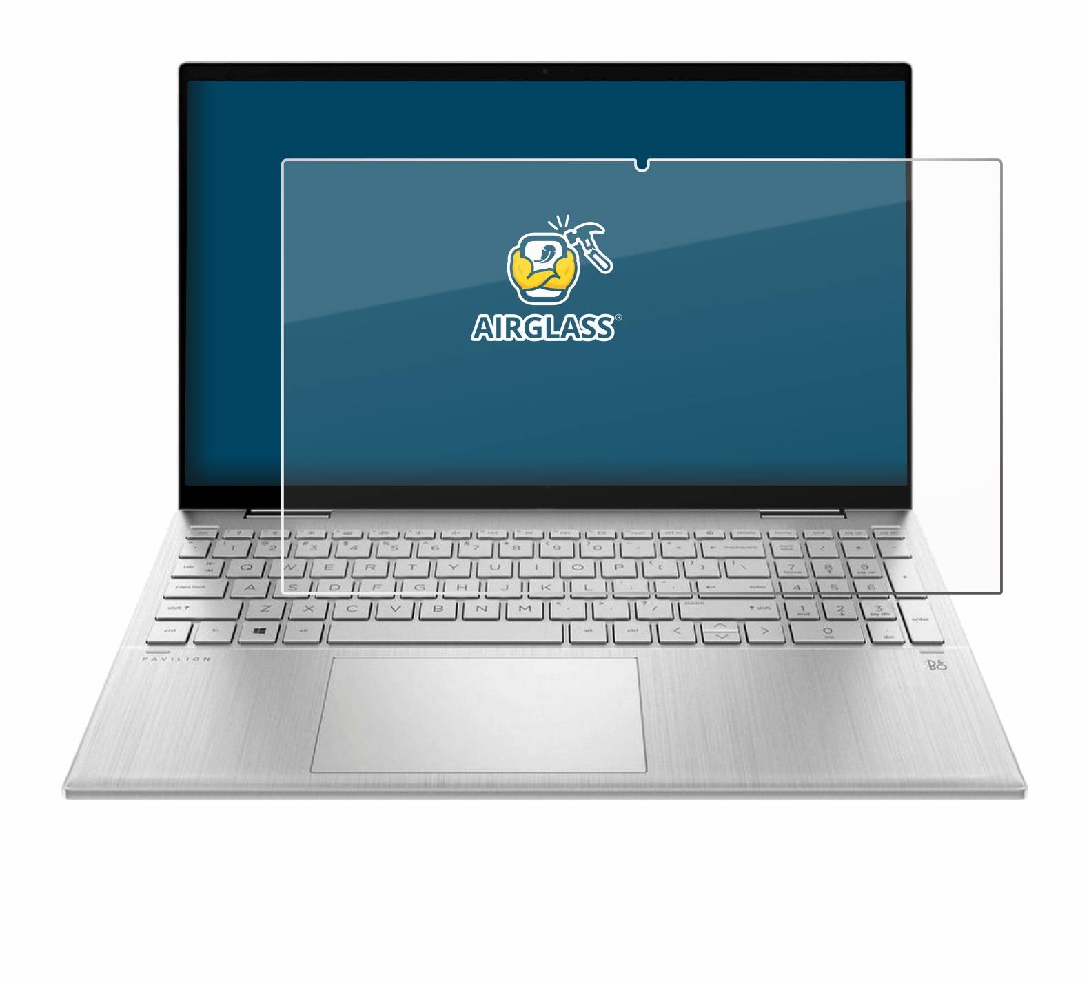 BROTECT AirGlass Glas Schutz-Folie für HP Pavilion x360 Convertible 15-er0203ng - Schutzglas