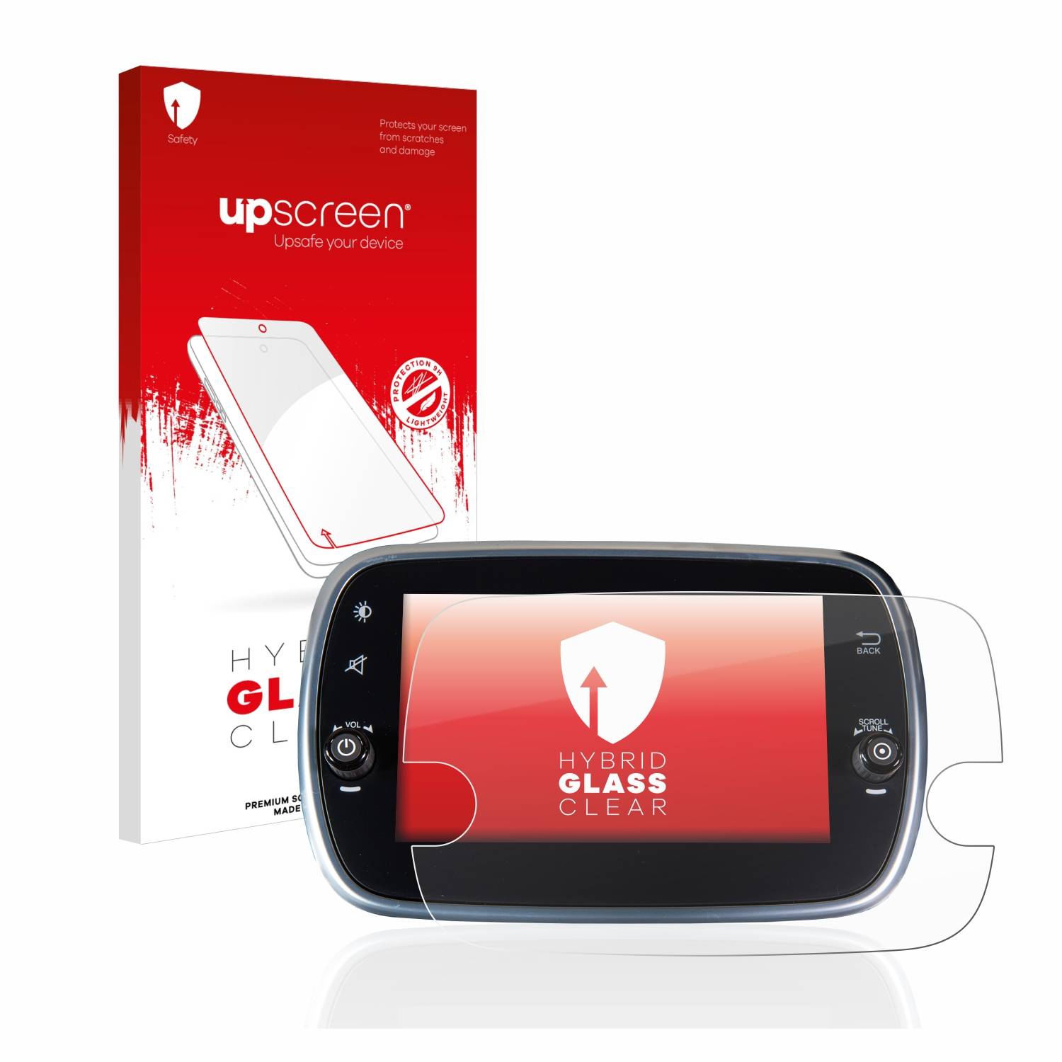 upscreen Flexible Schutz Glas Folie für Fiat 500 Abarth Uconnet 7" Schutzglas 9H Hybridglas Klar