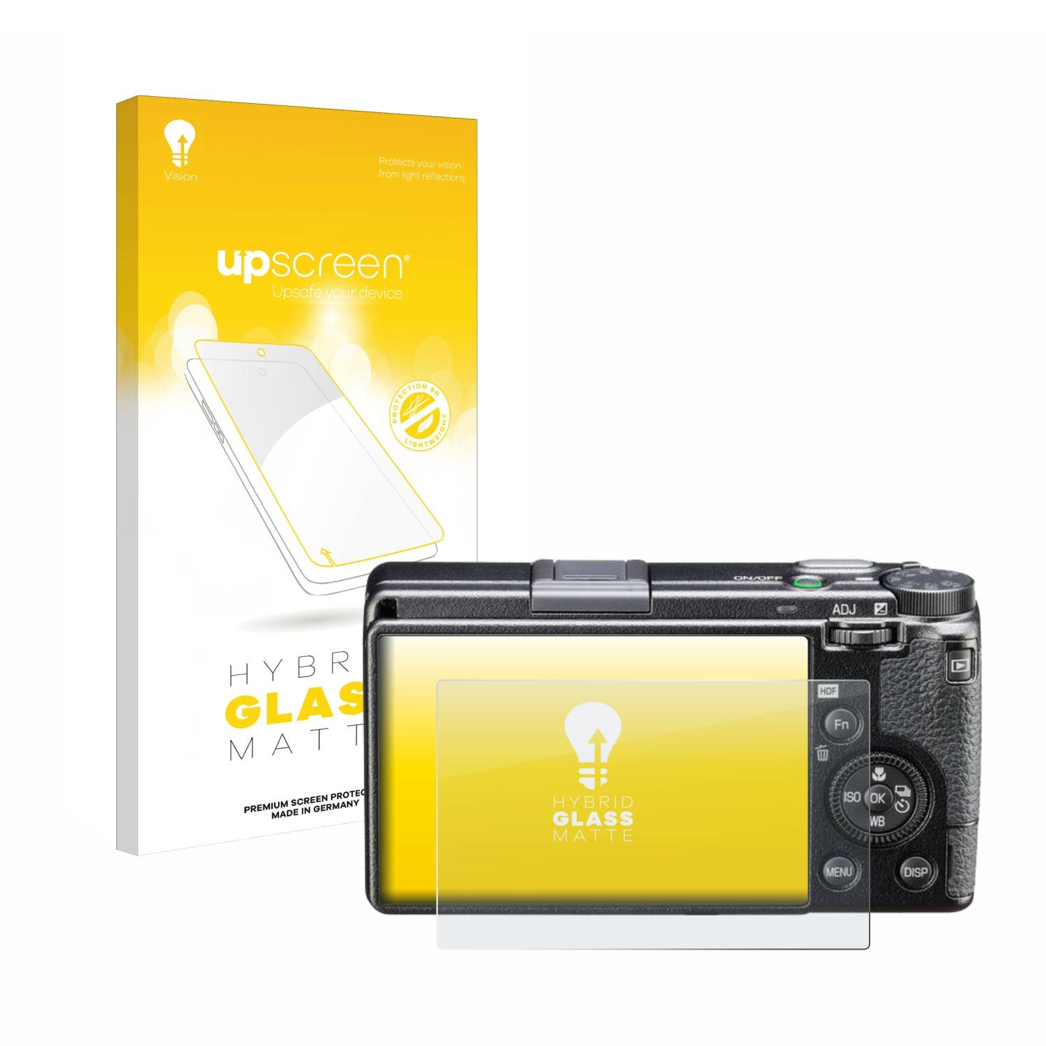 upscreen Hybrid Glas Matt Panzer-Folie für Ricoh GR III HDF