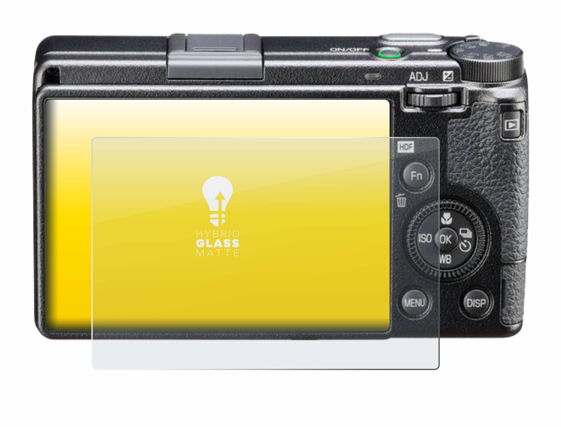 upscreen Hybrid Glas Matt Panzer-Folie für Ricoh GR III HDF