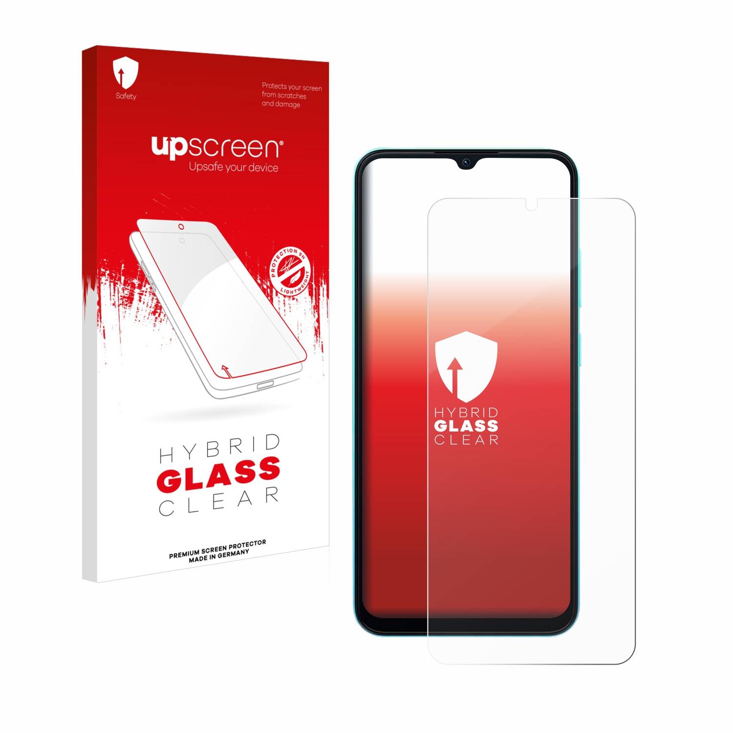 upscreen Hybrid Glas Schutz-Folie für Oscal Flat 1C