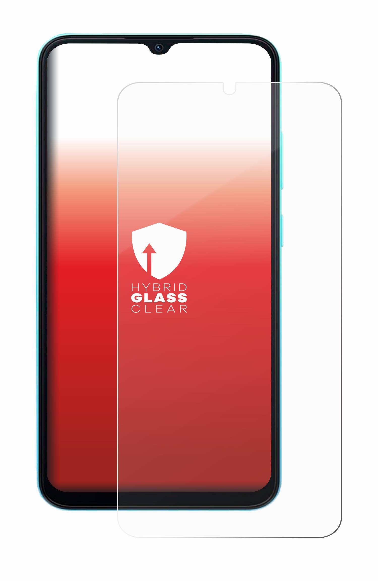 upscreen Hybrid Glas Schutz-Folie für Oscal Flat 1C