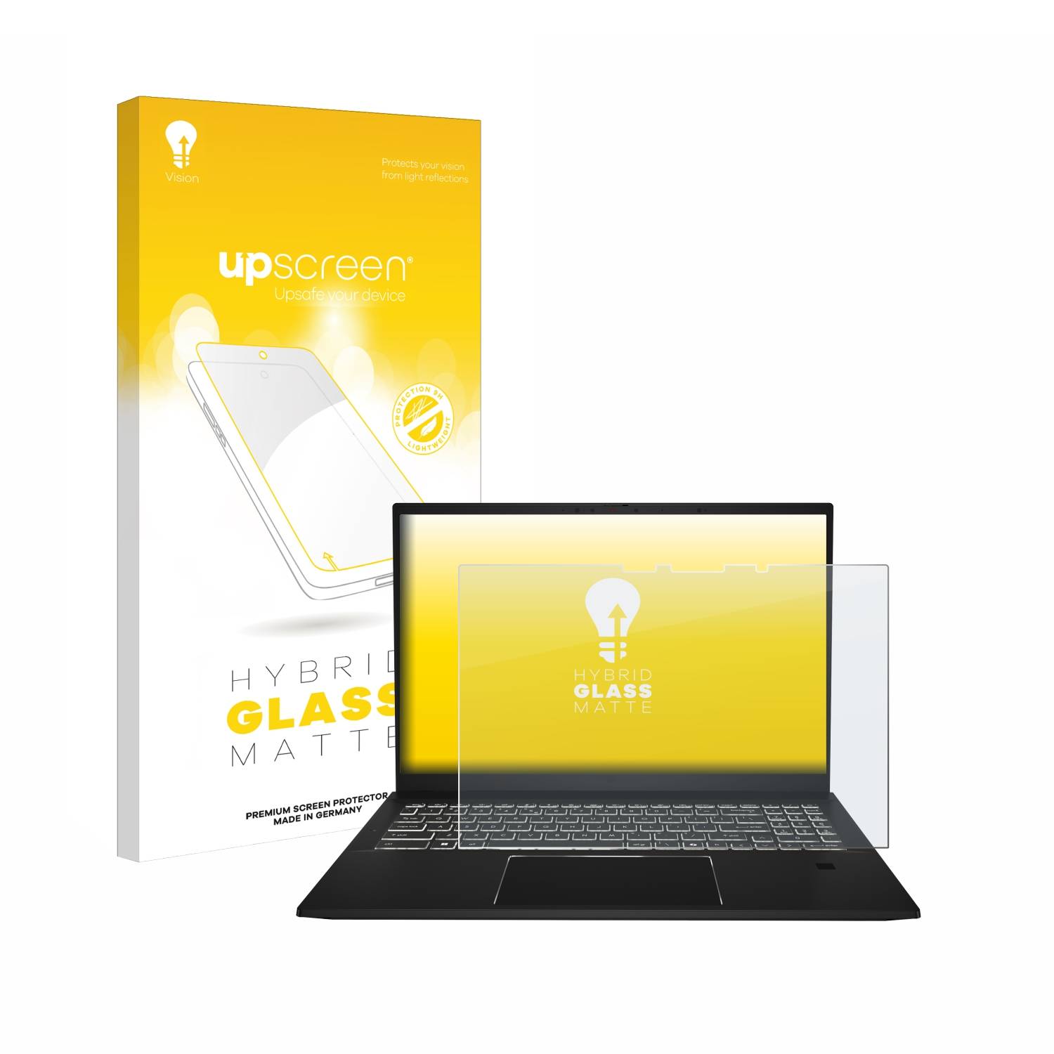 upscreen Hybrid Glas Matt Schutz-Folie für MSI Summit E16 AI Studio