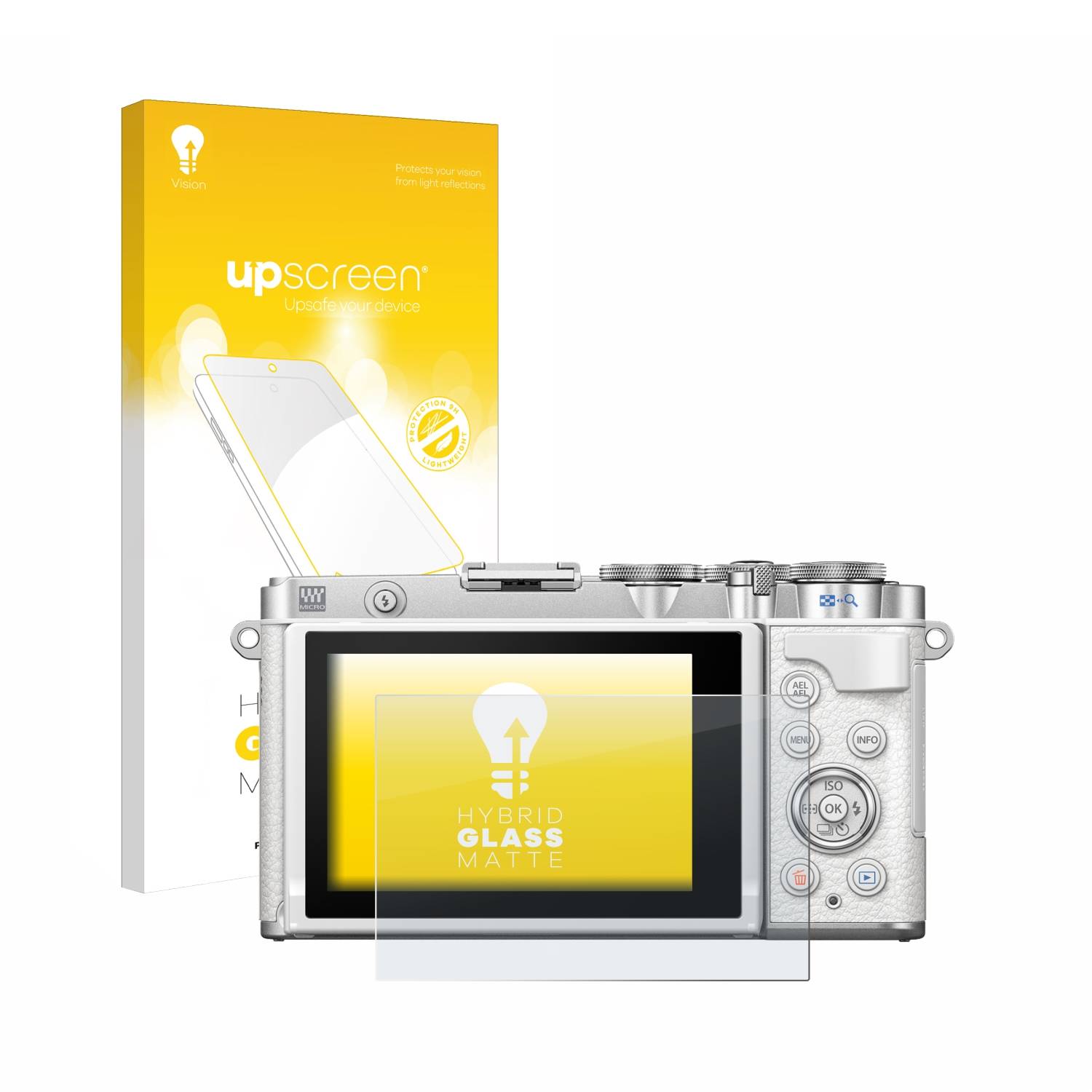 upscreen Flexible Schutz Glas Folie für Olympus PEN E-P7 Schutzglas 9H Hybridglas Matt Entspiegelt