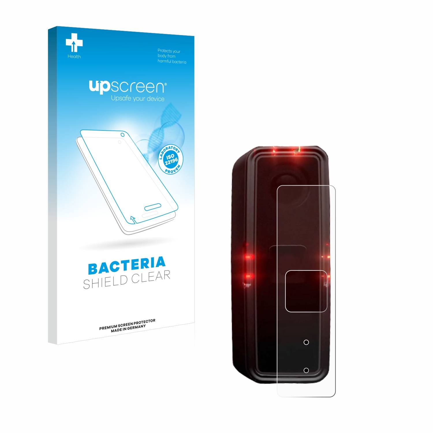 upscreen Bacteria Shield Schutzfolie für Alps Alpine Ride Safety RS 1000 - Antibakteriell