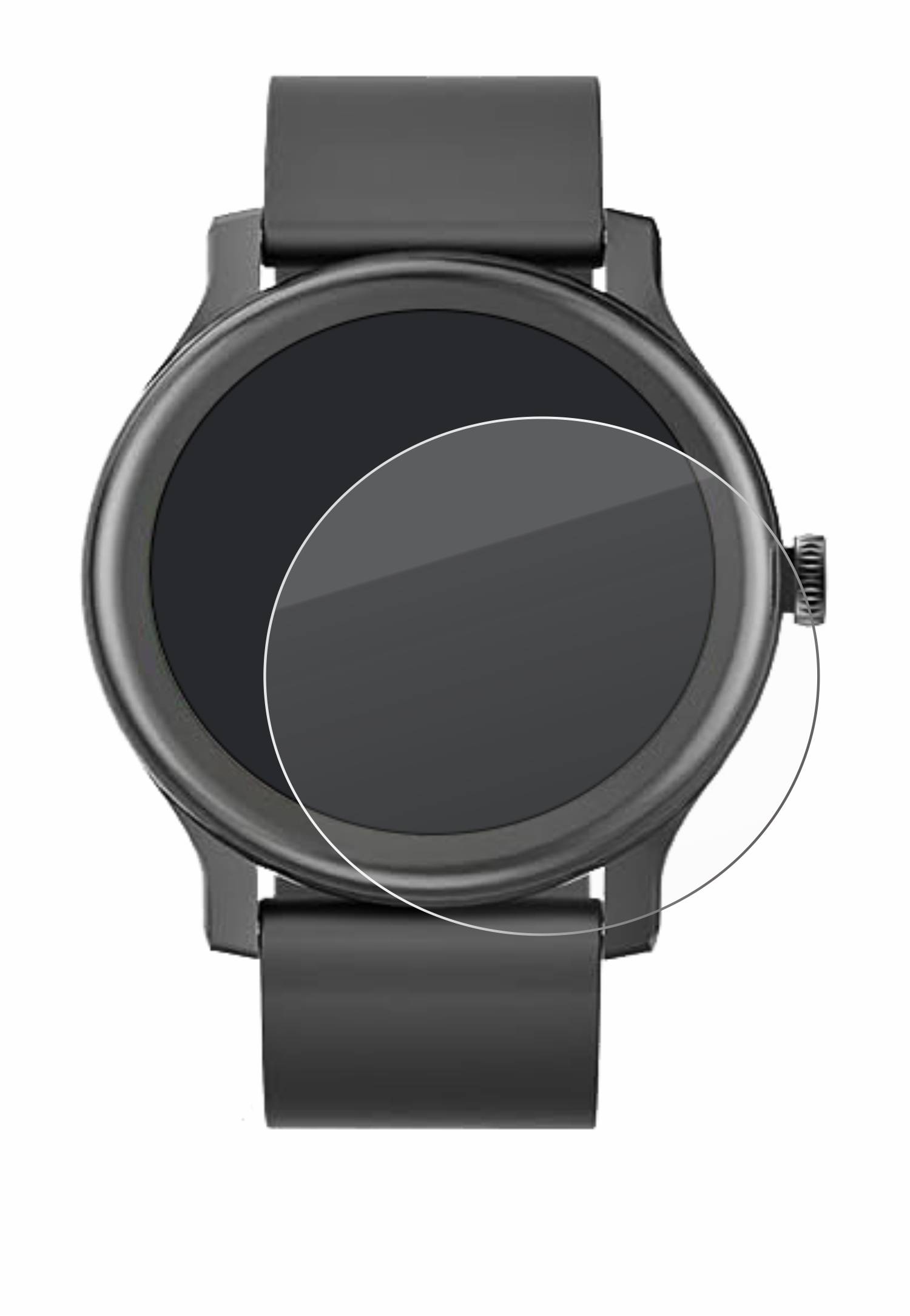 upscreen Hybrid Glas Panzer-Folie für Loyaa Smartwatch 1.28