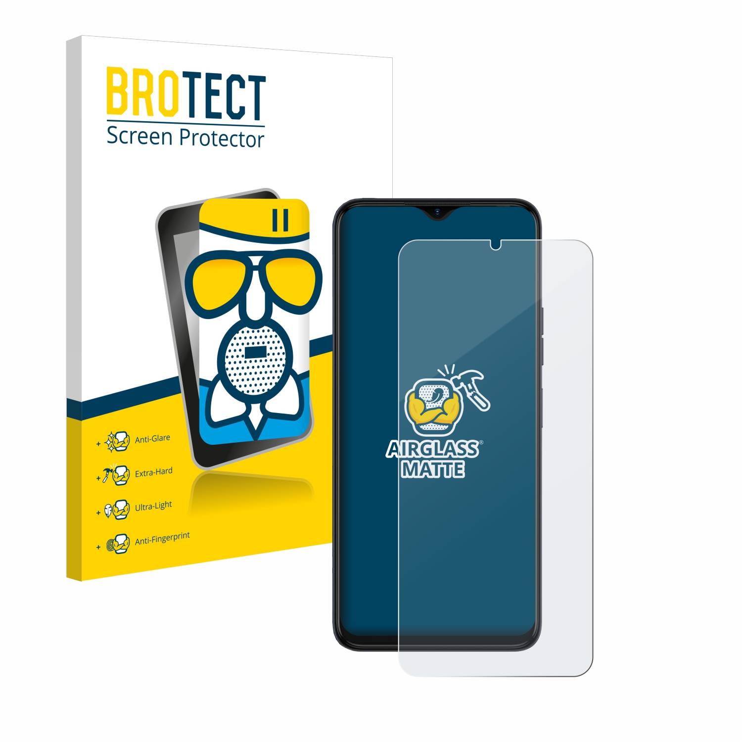 BROTECT AirGlass Matt Glas Schutz Folie für Tecno Spark 10 5G