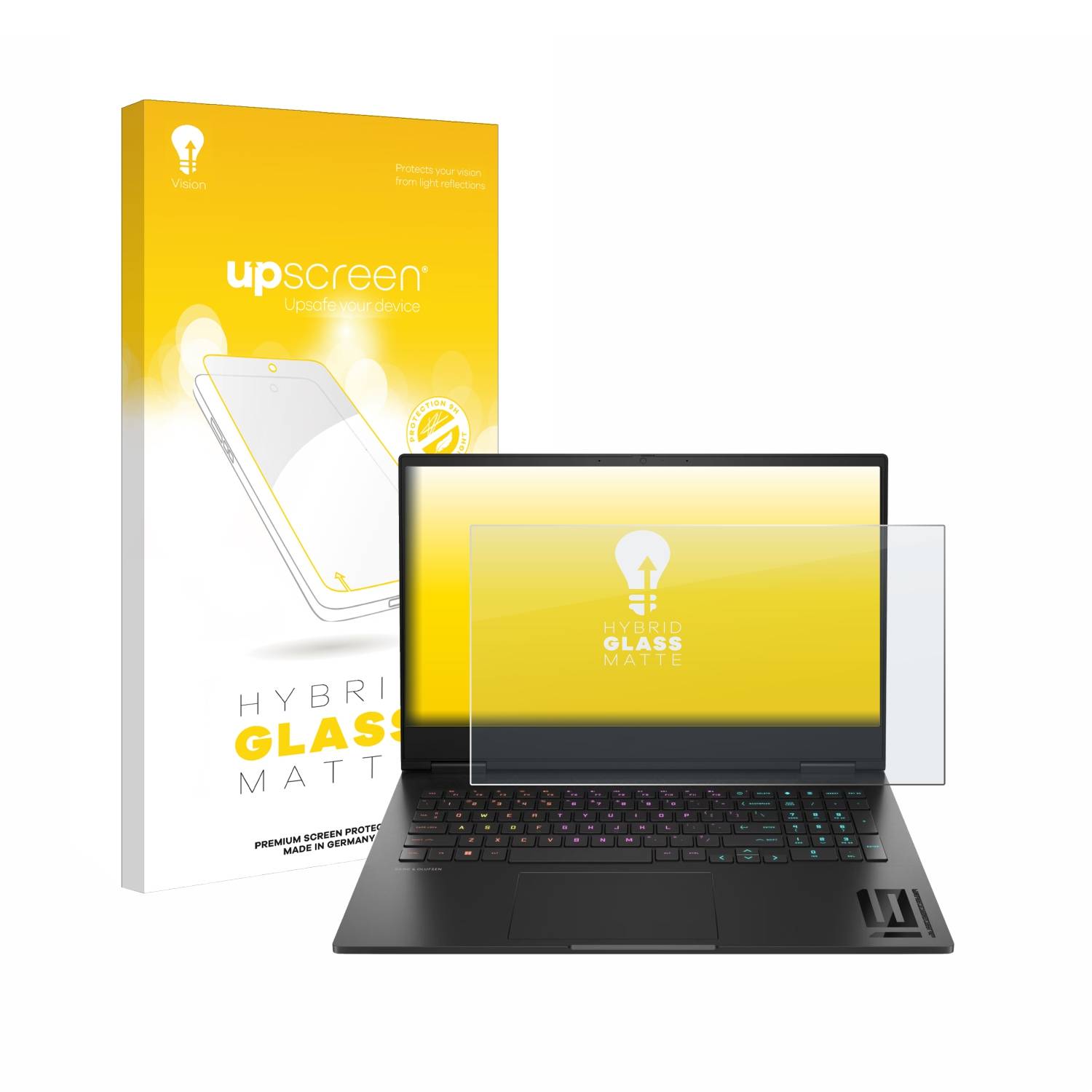 upscreen Hybrid Glas Matt Panzer-Folie für HP Omen 16 2024