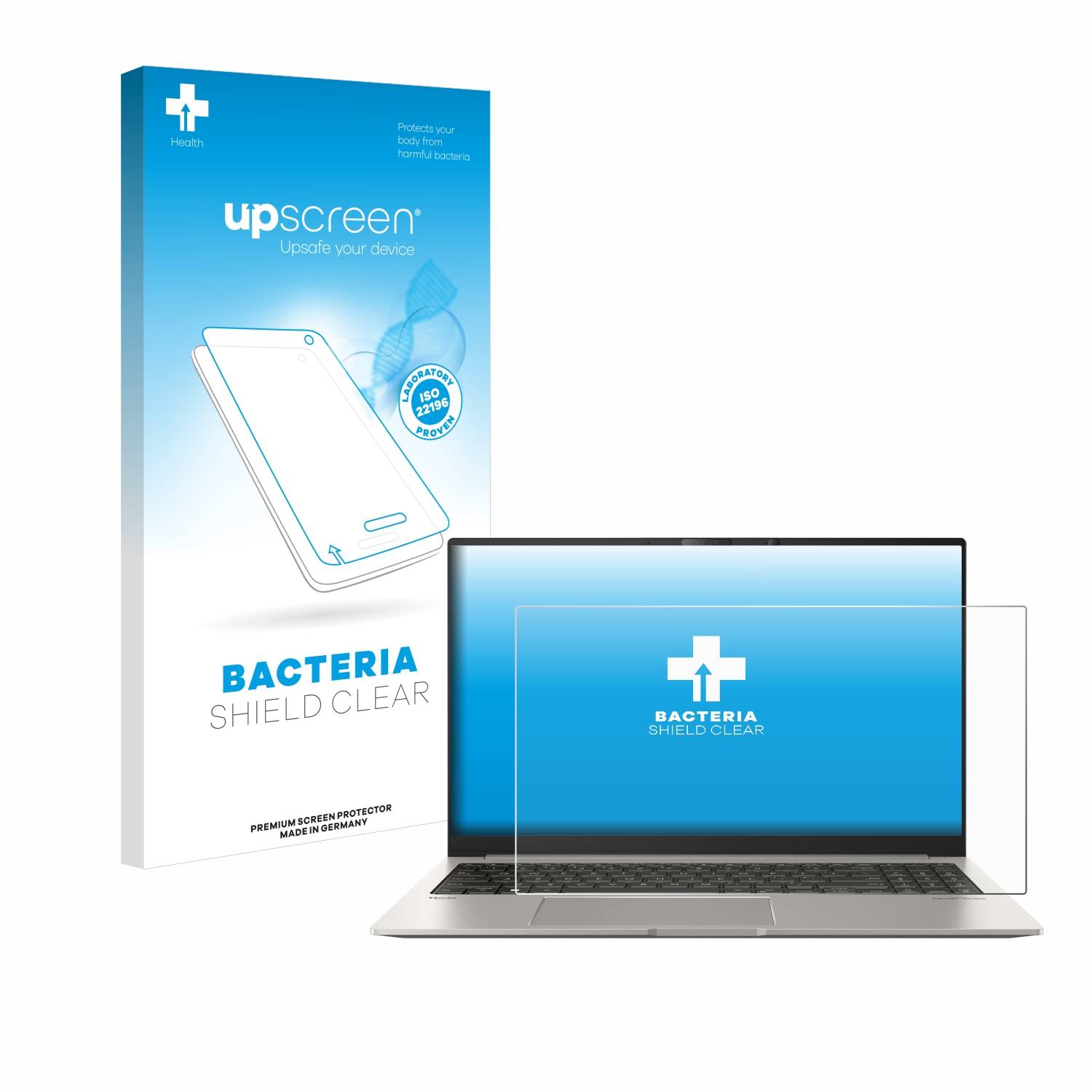 upscreen Bacteria Shield Schutzfolie für ASUS ZenBook 15 OLED UM3504 - Antibakteriell