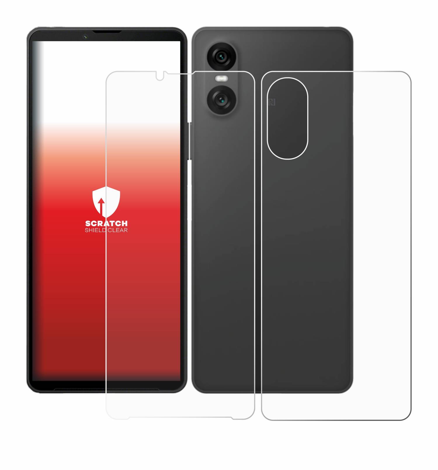 upscreen Scratch Shield Schutzfolie für Sony Xperia 10 VI (Display+Rückseite)