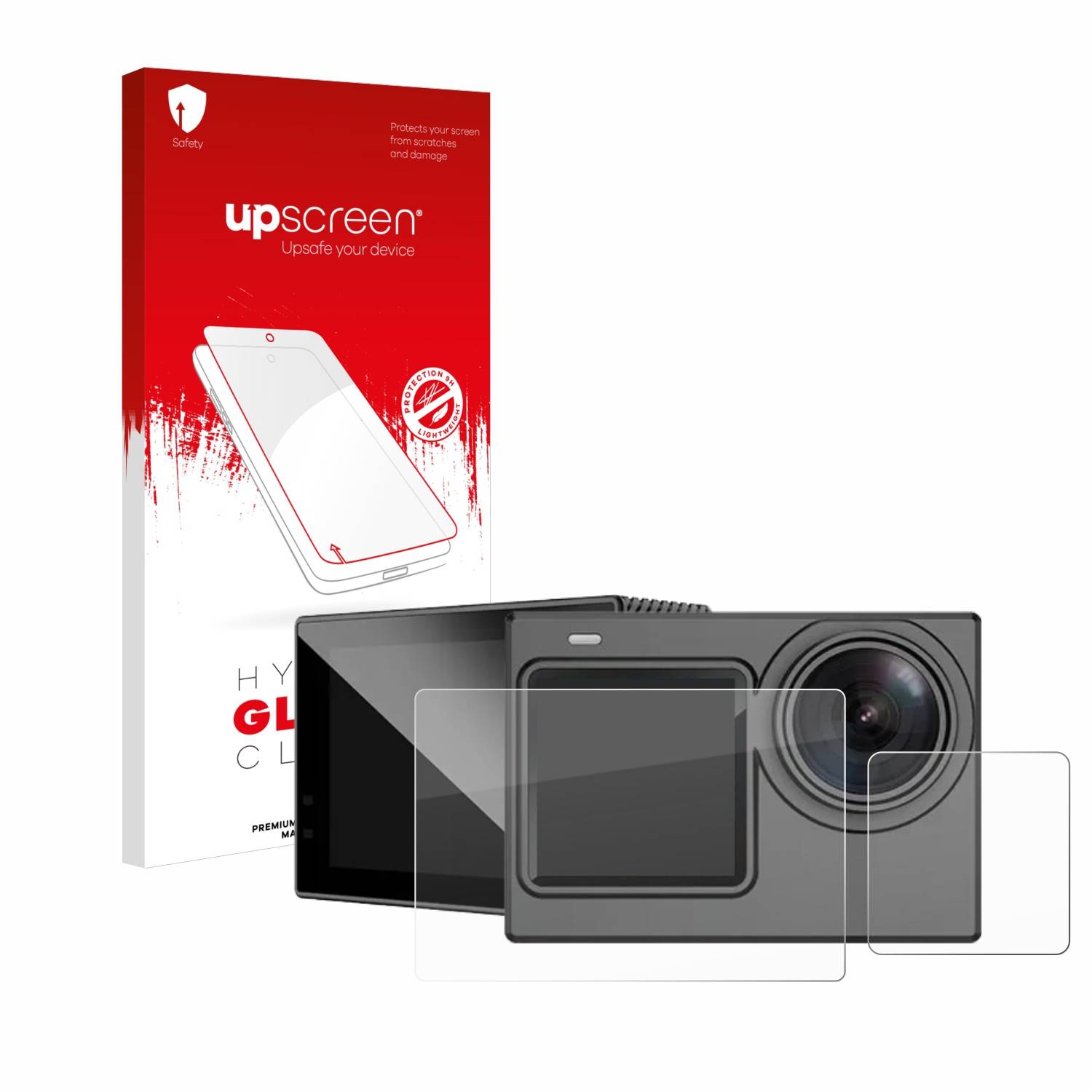 upscreen Hybrid Glas Panzer-Folie für SJCAM SJ6 Pro Dual Screen