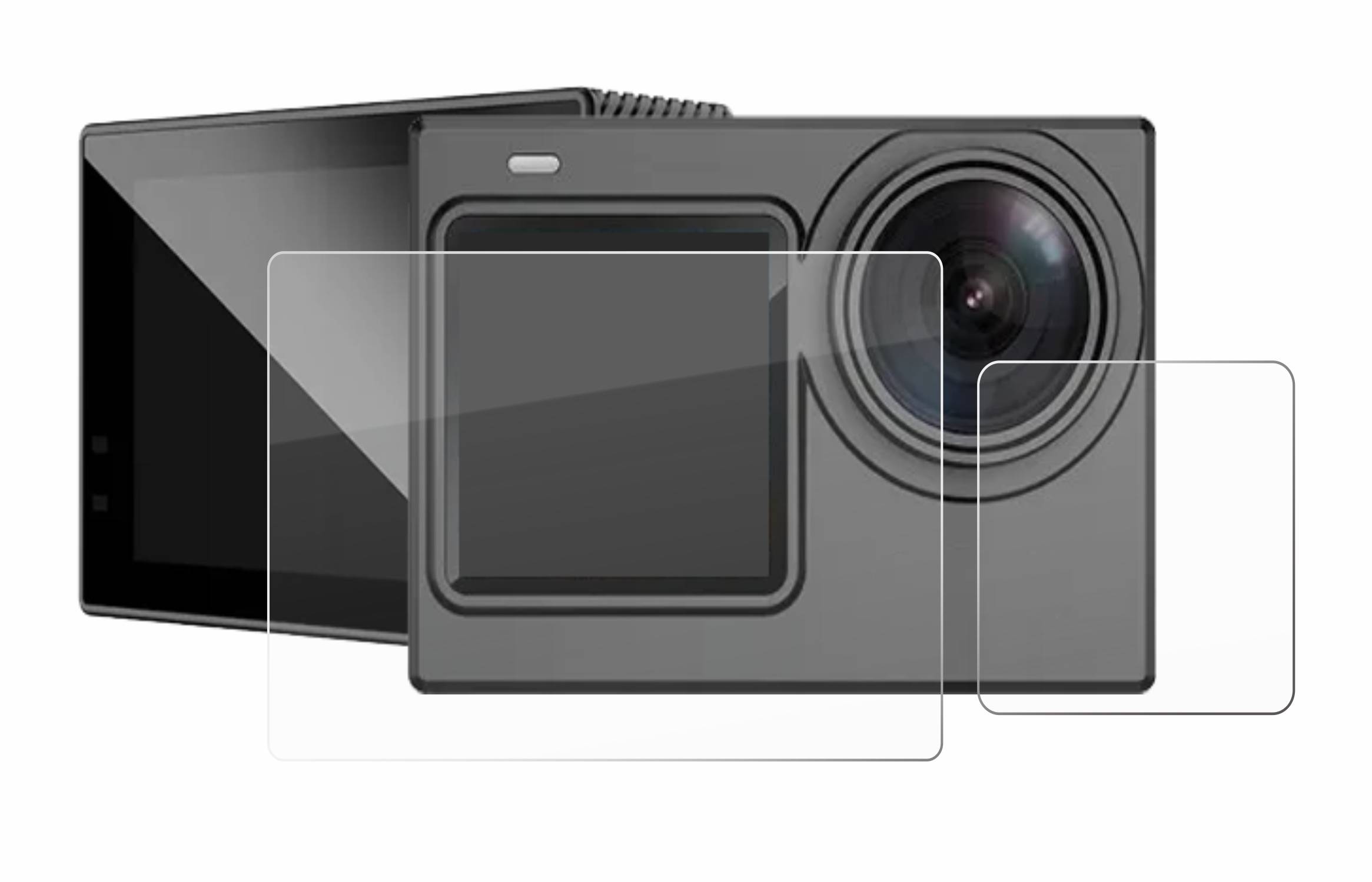 upscreen Hybrid Glas Panzer-Folie für SJCAM SJ6 Pro Dual Screen