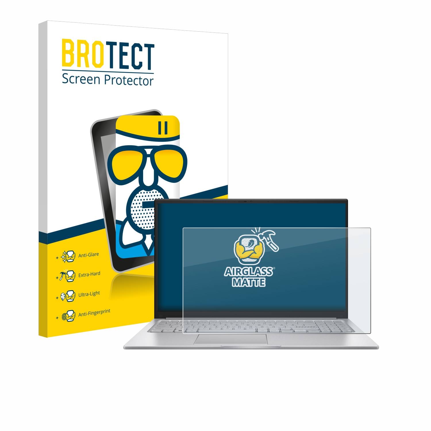 BROTECT AirGlass Matt Glas Panzer Folie für ASUS Vivobook 15 X1504