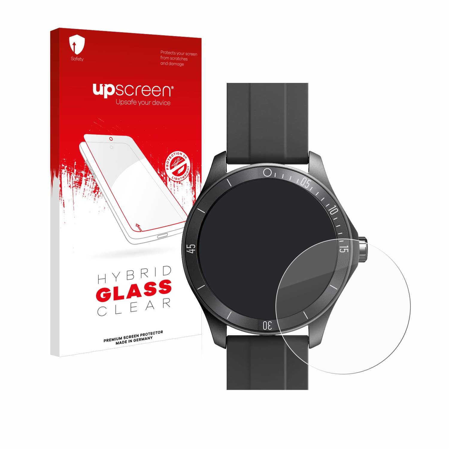 upscreen Flexible Schutz Glas Folie für Toobur IDW18 Schutzglas 9H Hybridglas Klar