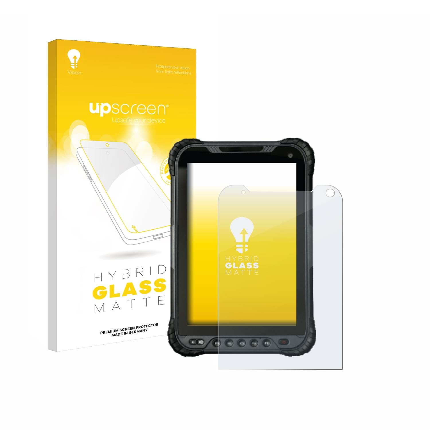 upscreen Flexible Schutz Glas Folie für UniStrong UT30 8" Schutzglas 9H Hybridglas Matt Entspiegelt