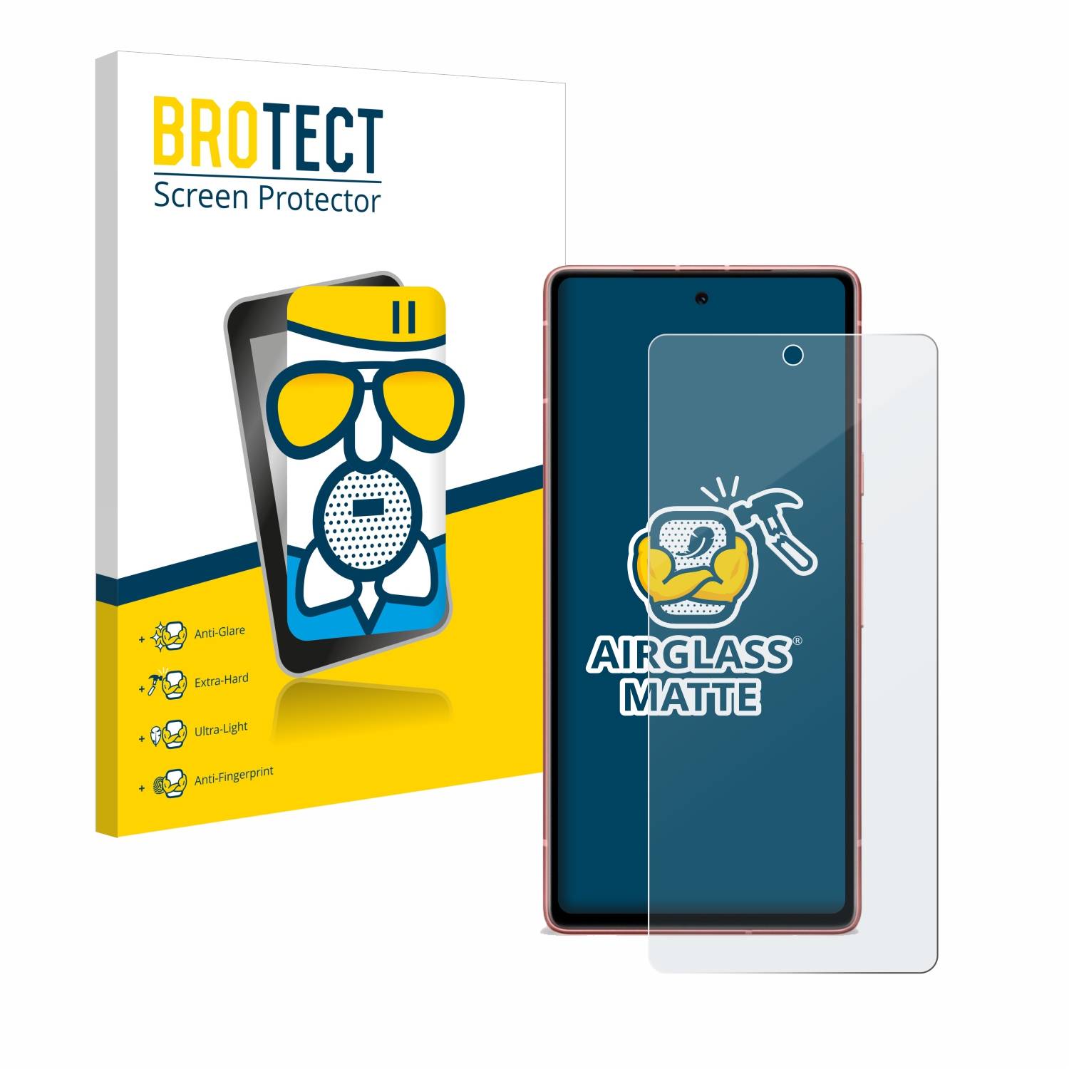 BROTECT AirGlass Matt Glas Panzer Folie für Google Pixel 7a