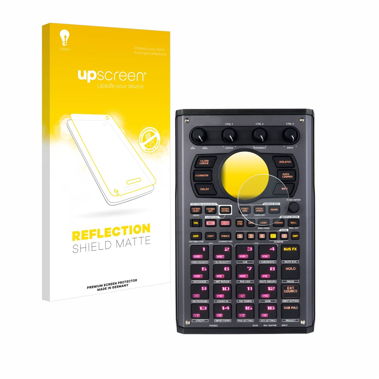 upscreen Schutzfolie für Roland SP-404MKII Folie Matt Entspiegelt Anti-Reflex