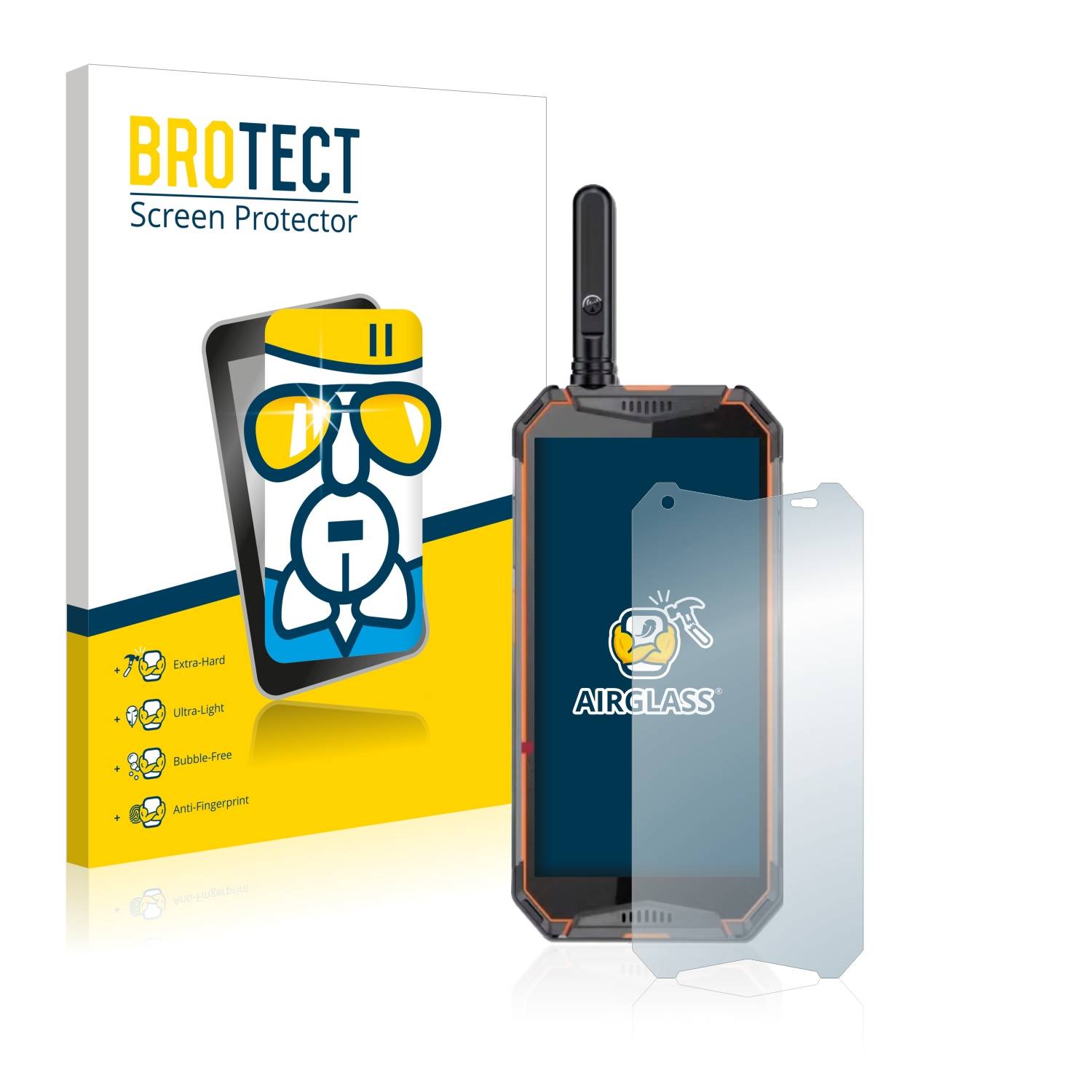 BROTECT AirGlass Flexible Schutz Glas Folie für Ulefone Armor 3w Klar Transparent