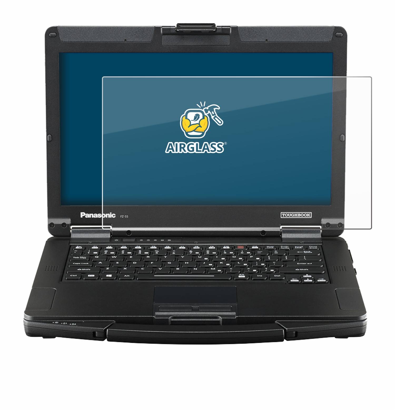 BROTECT AirGlass Glas Panzer-Folie für Panasonic Toughbook FZ-55 Full HD - Schutzglas