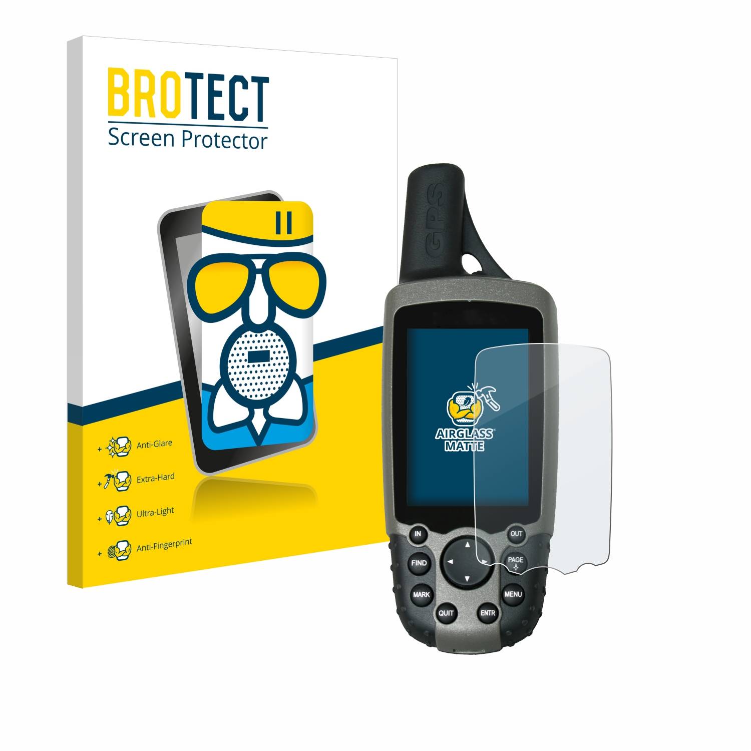 BROTECT AirGlass Matt Glas Panzer Folie für Garmin GPSMAP 60CSx