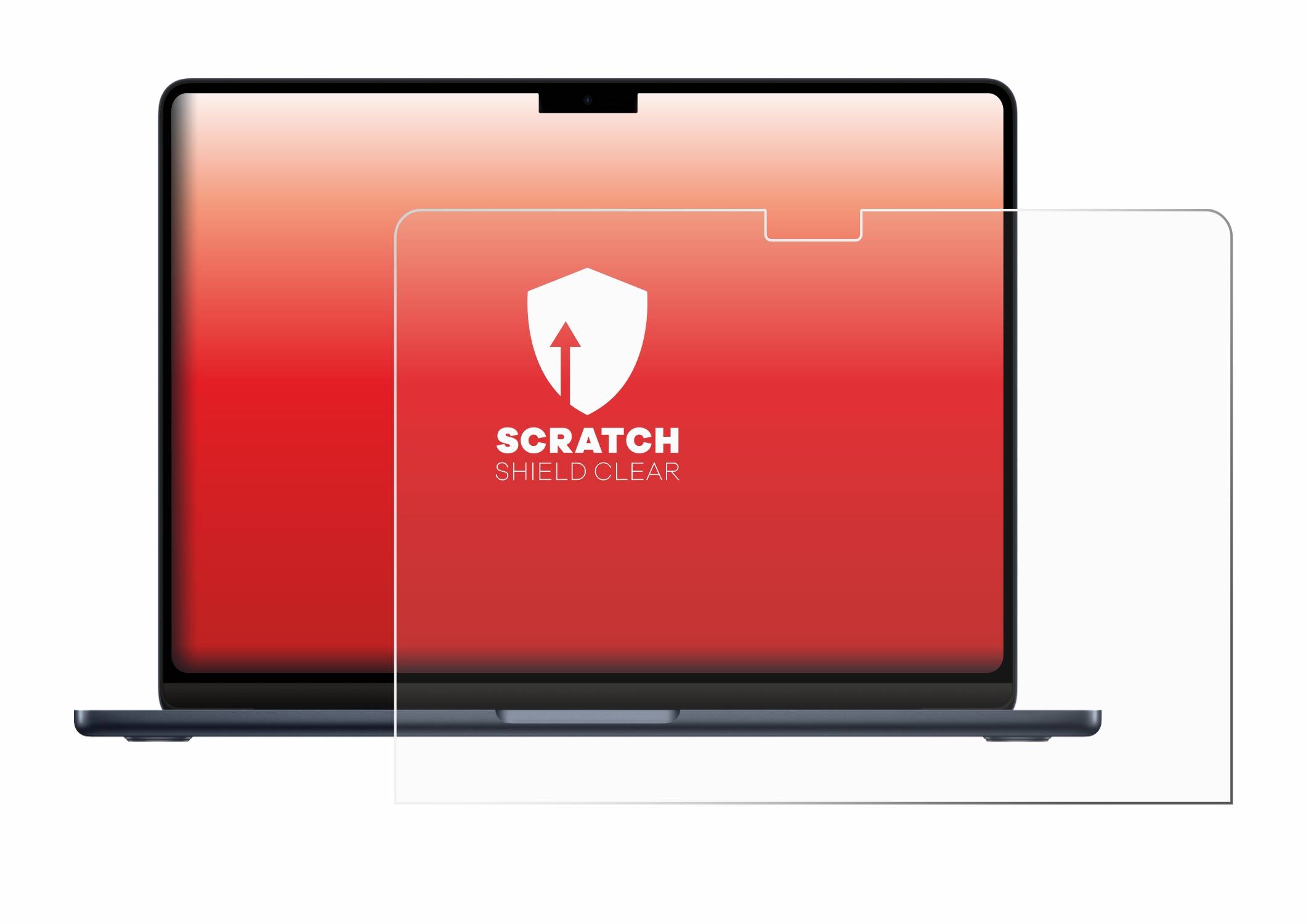 upscreen Scratch Shield Schutzfolie für Apple MacBook Air 13 M3 2024