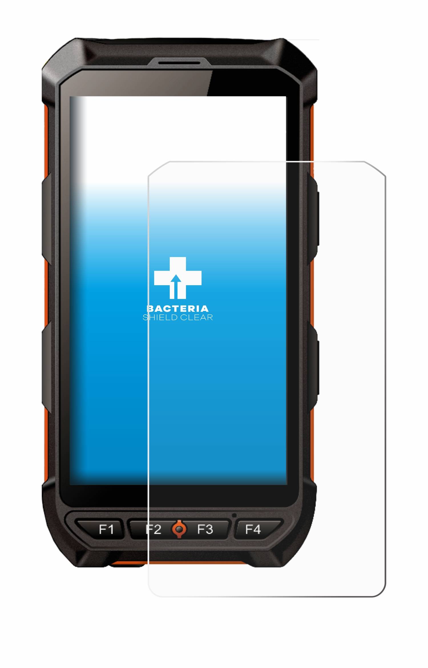 upscreen Bacteria Shield Schutzfolie für iDTronic C9 RED - Antibakteriell