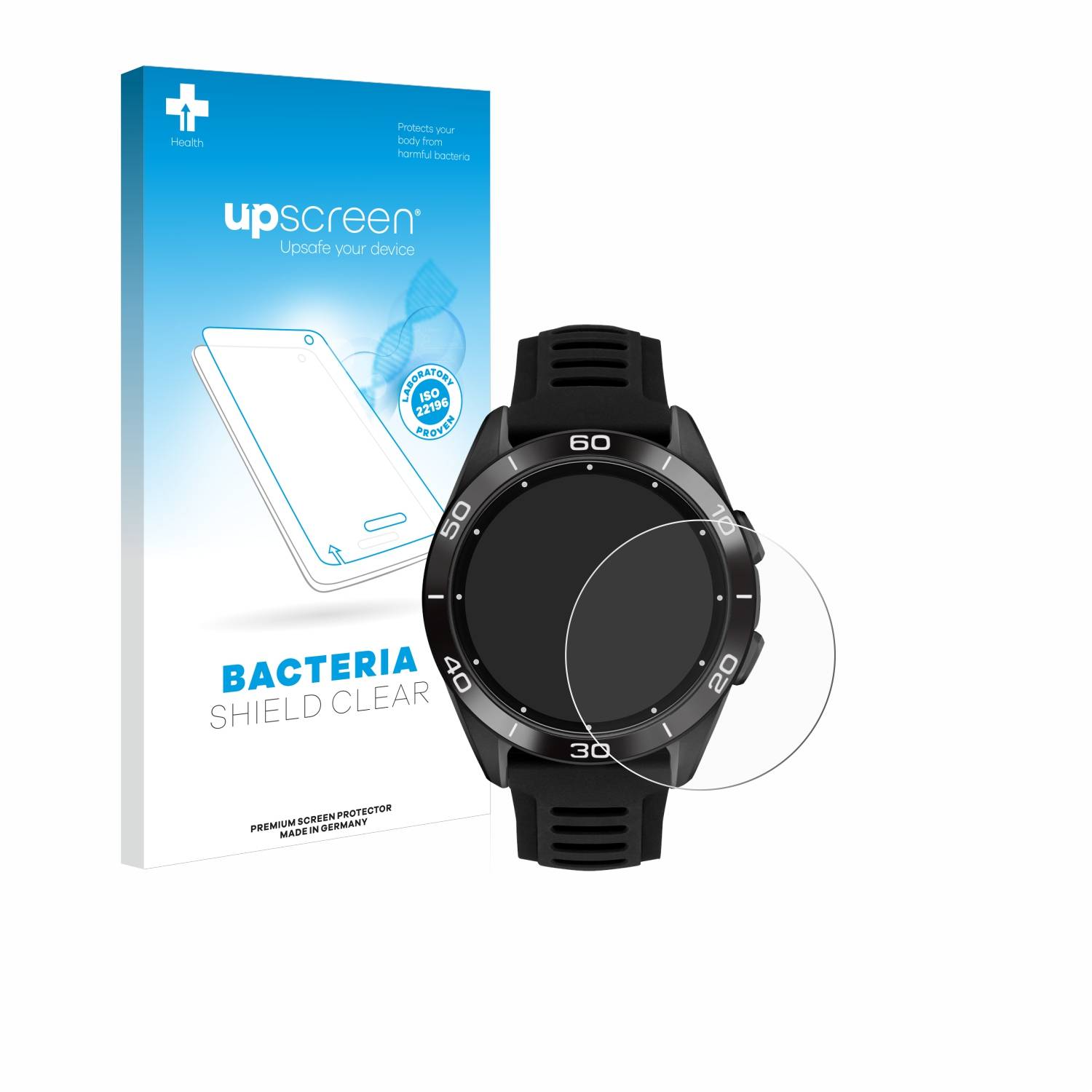 upscreen Bacteria Shield Schutzfolie für Tissot T-Touch Connect Sport 2023 - Antibakteriell