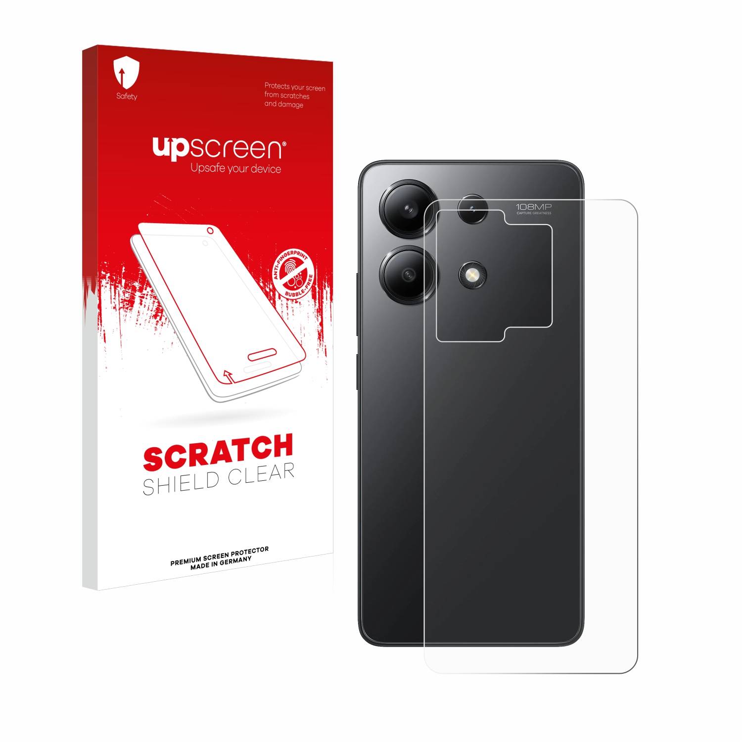 upscreen Scratch Shield Schutzfolie für Xiaomi Redmi Note 13 5G (Rückseite)