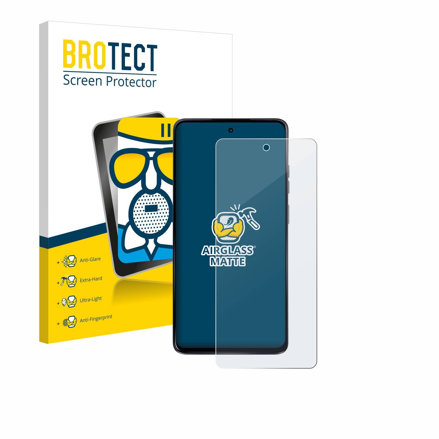 BROTECT AirGlass Matt Glas Schutz Folie für Motorola Moto G24 Power