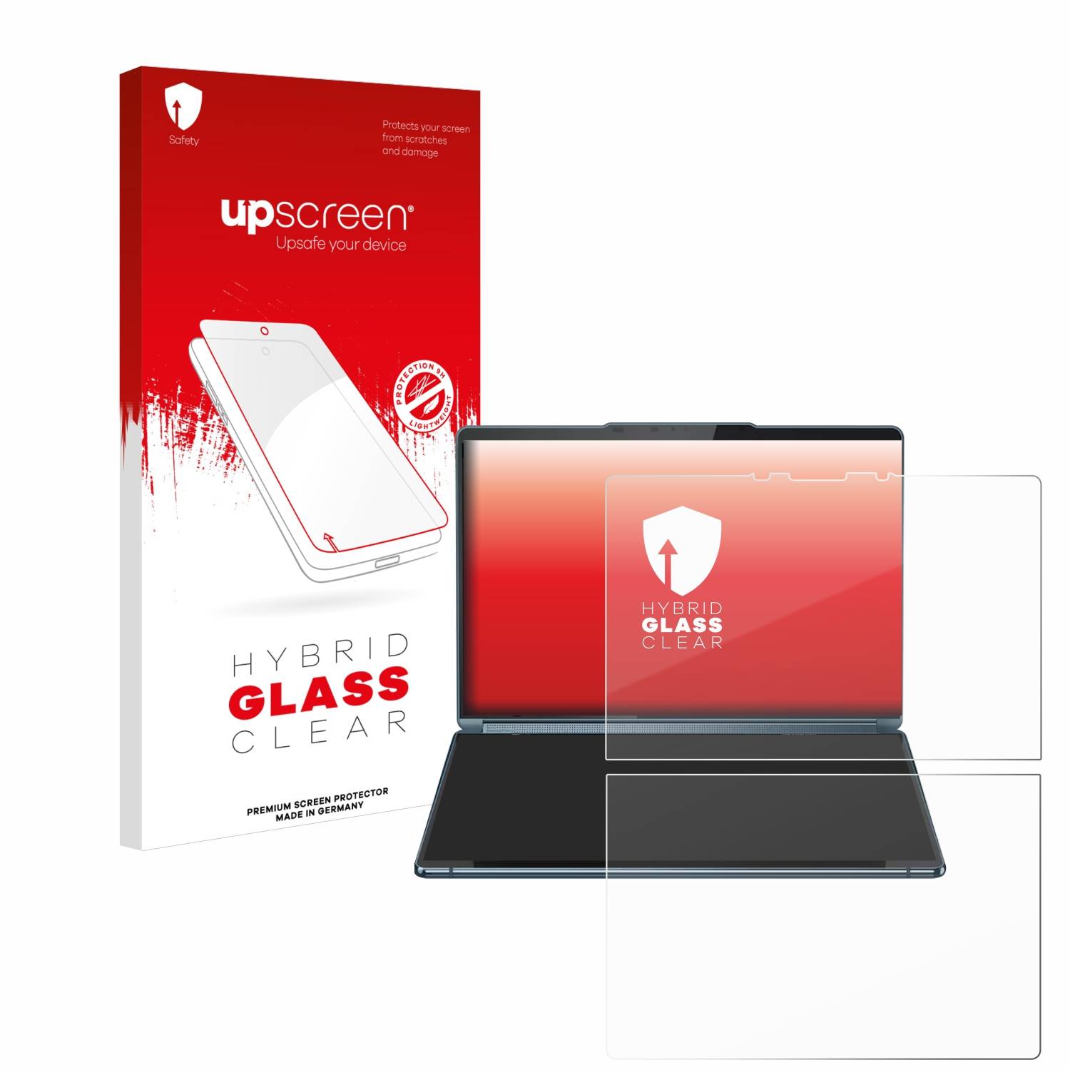 upscreen Flexible Schutz Glas Folie für Lenovo Yoga Book 9i Gen 9 Schutzglas 9H Hybridglas Klar
