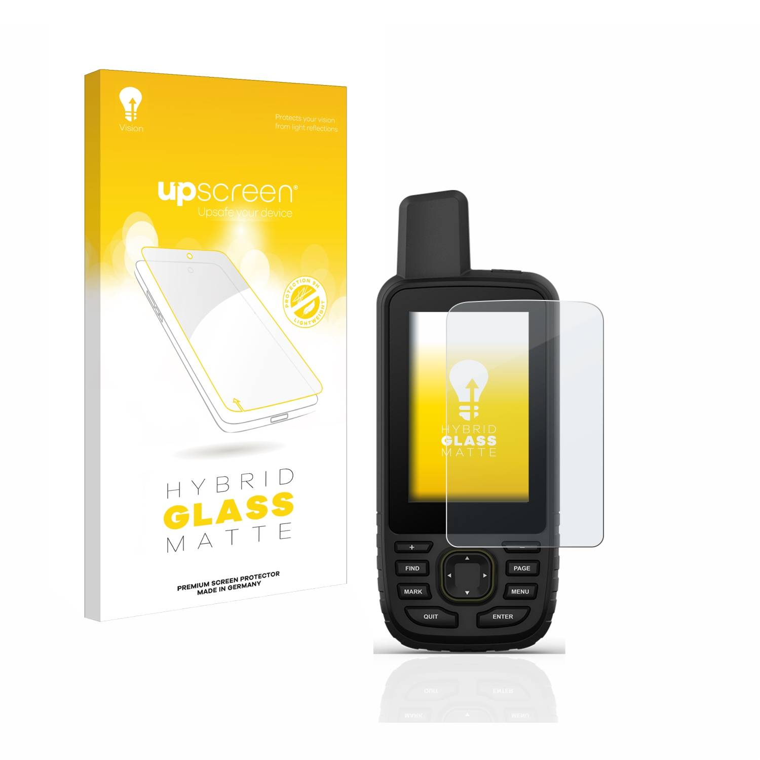 upscreen Flexible Schutz Glas Folie für Garmin GPSMAP 67 Schutzglas 9H Hybridglas Matt Entspiegelt