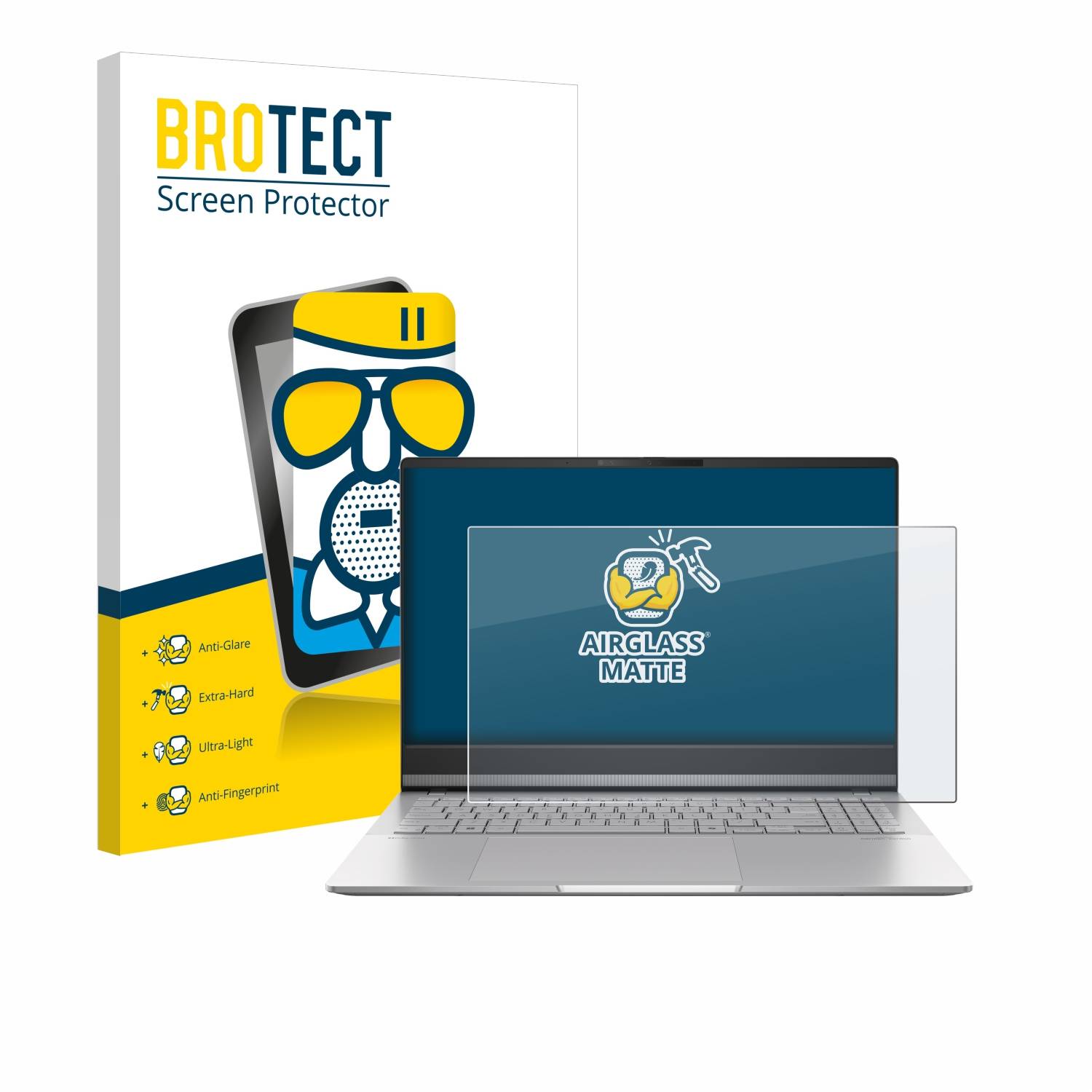 BROTECT AirGlass Matt Glas Schutz Folie für ASUS Vivobook S 15 OLED M5506