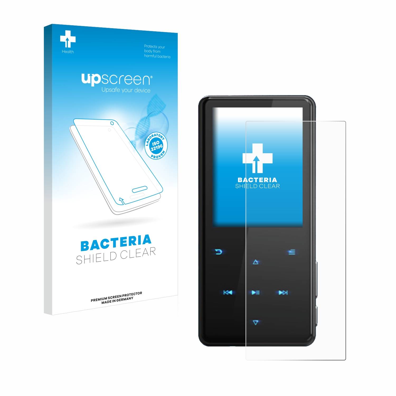 upscreen Bacteria Shield Schutzfolie für MUZXQII D16 (64GB) - Antibakteriell